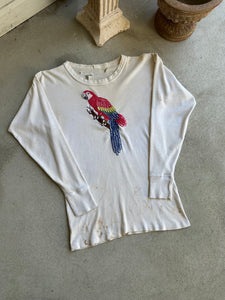 1960s Chain Stitch Parrot Long Sleeve (M)