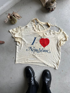 1970s Shredded I Heart New York Tee (Boxy S)