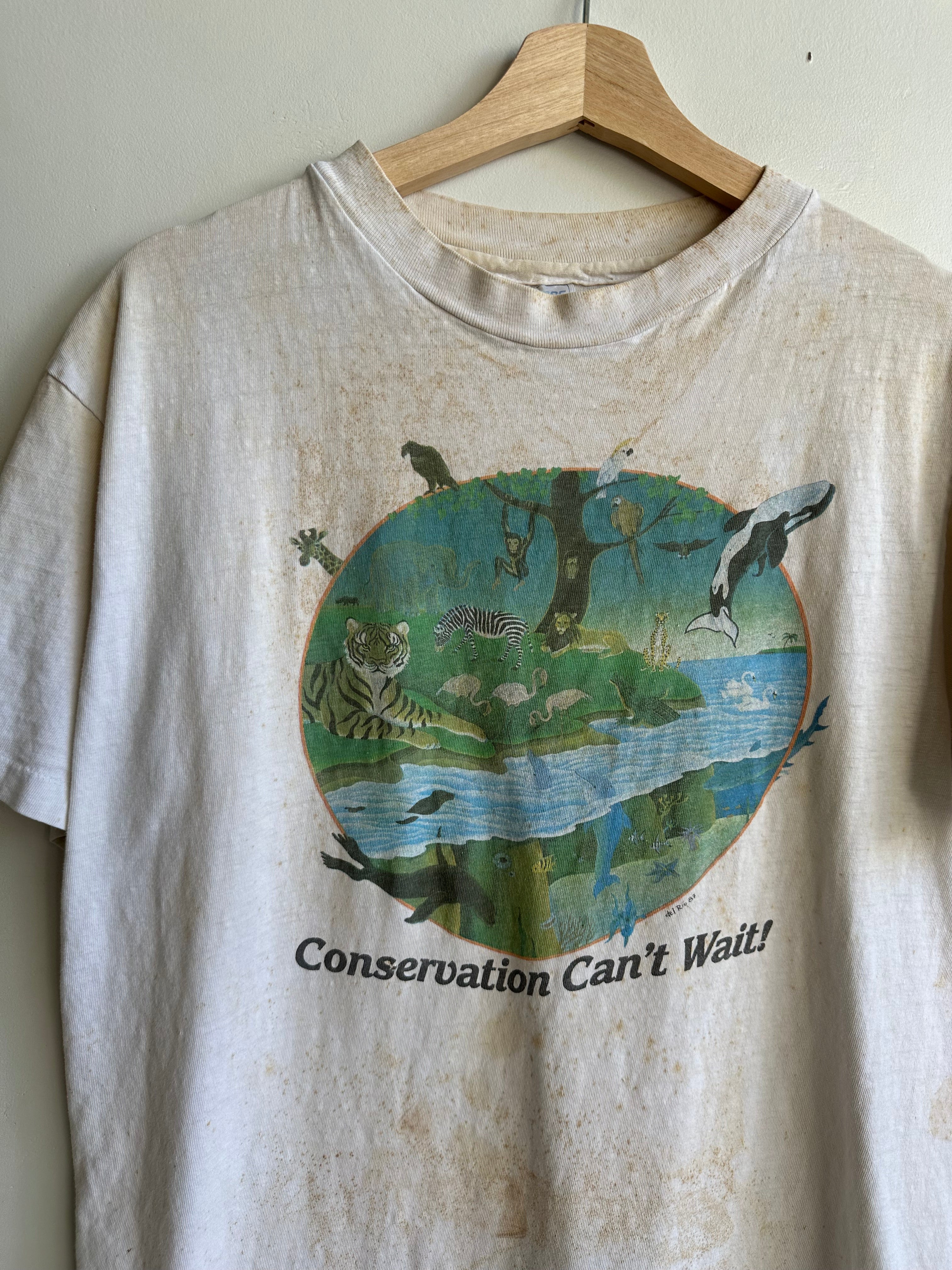 1987 Thrashed Conservation Can’t Wait Tee (L)