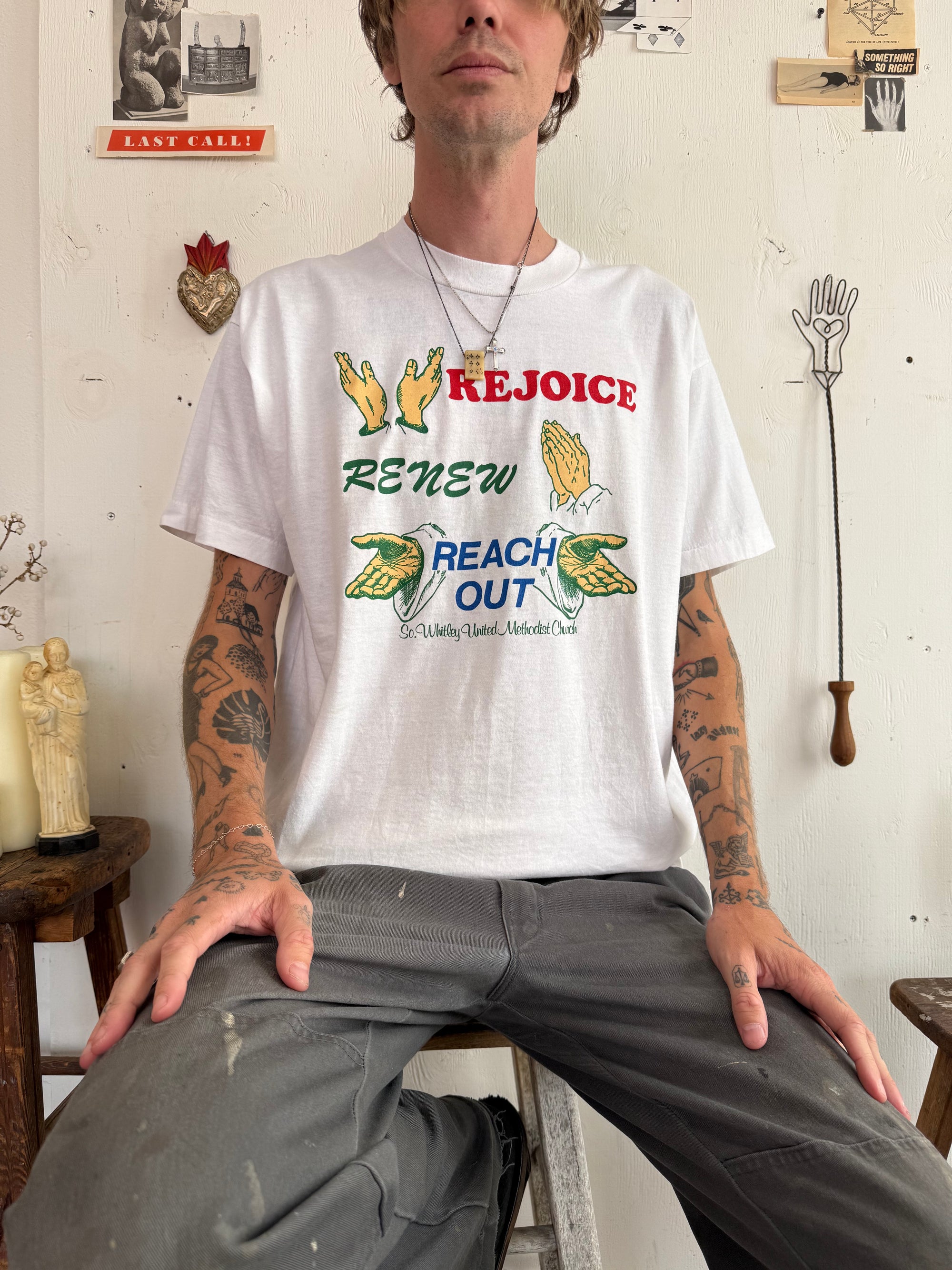 1980s Rejoice Renew and Reach Out T-Shirt