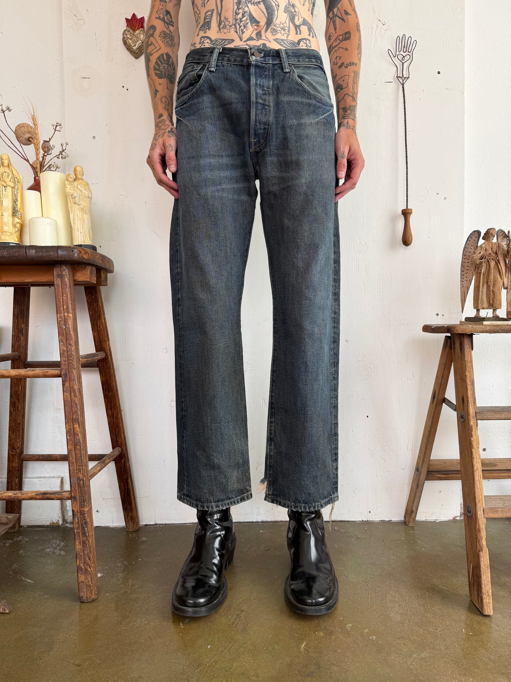 1980s Well Worn Levis 501s