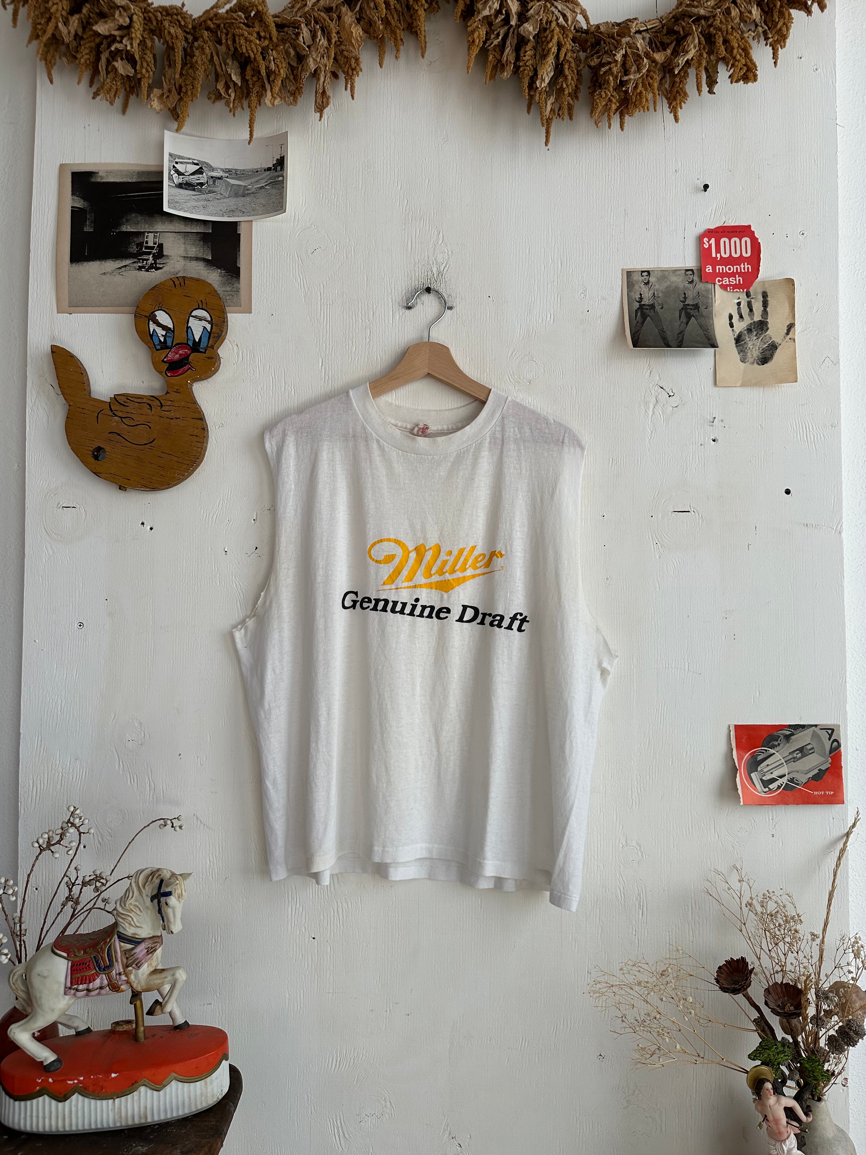 1980s Paper Thin Miller Genuine Draft Muscle Tee (Boxy M)