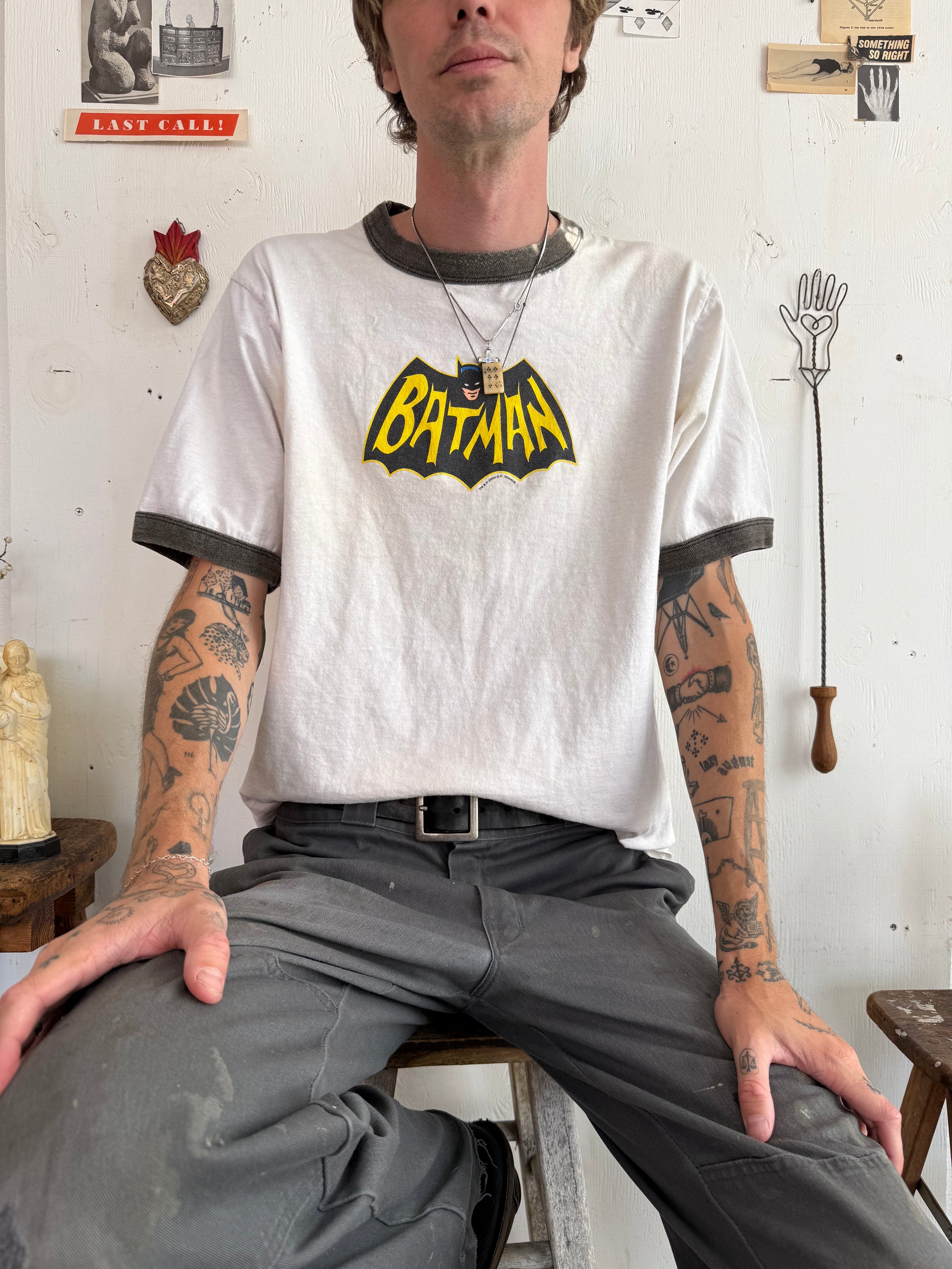 1990s Well Worn Batman Ringer