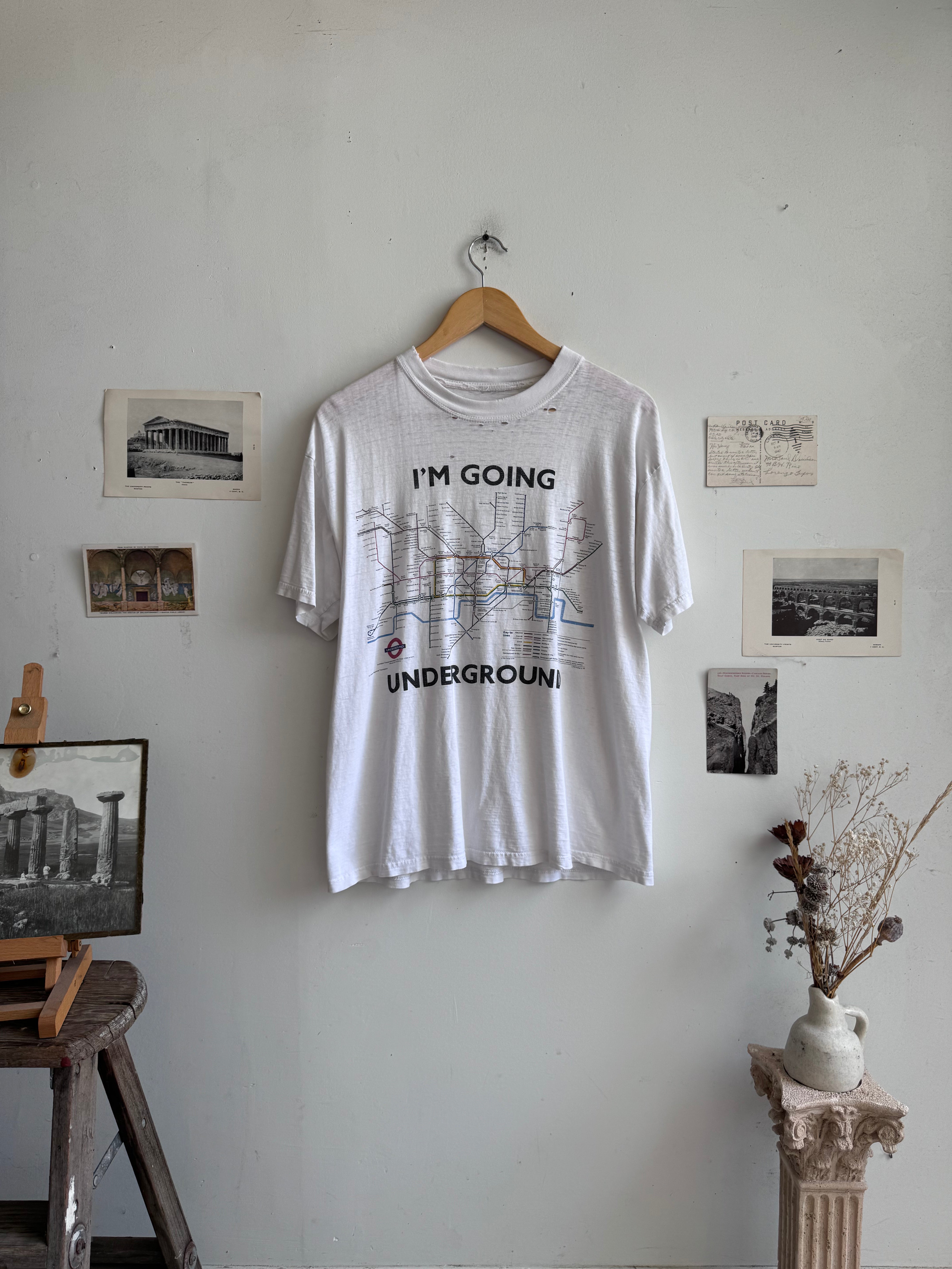 1990s Perfectly Worn London Underground Tee (Boxy M/L)