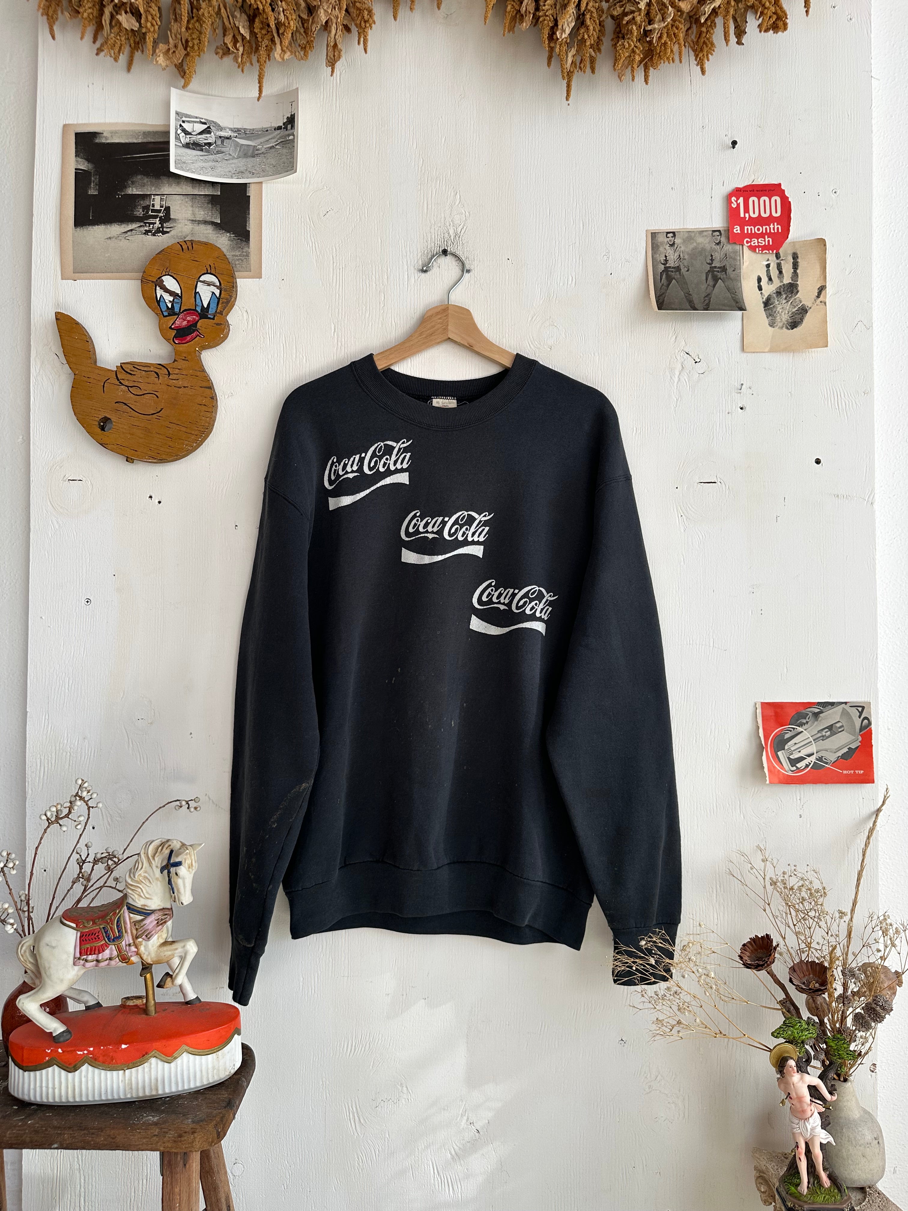 1990s Faded Coca-Cola Sweatshirt (XL)