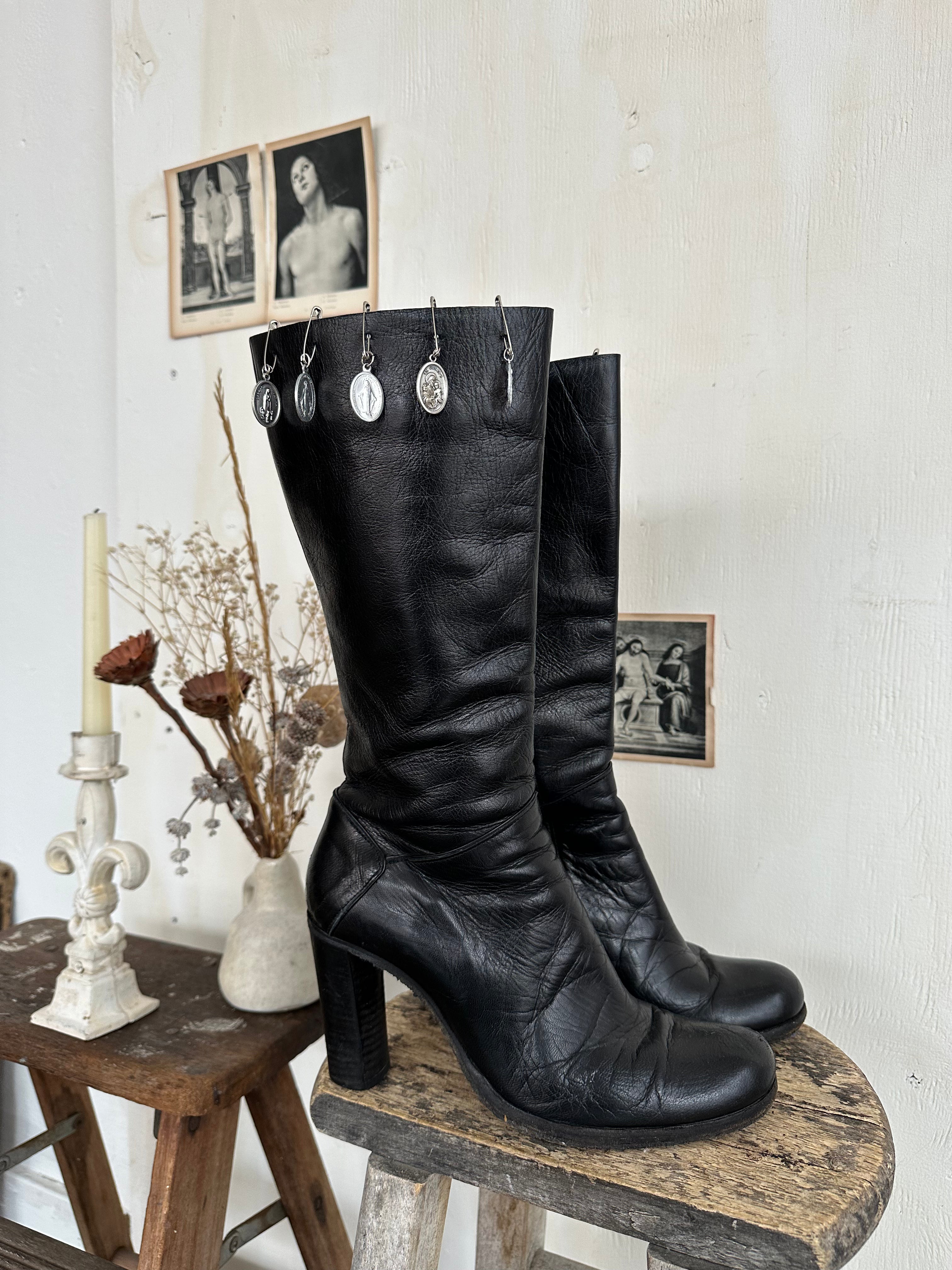 Costume National Boots w/ Religious Pendants (7.5)