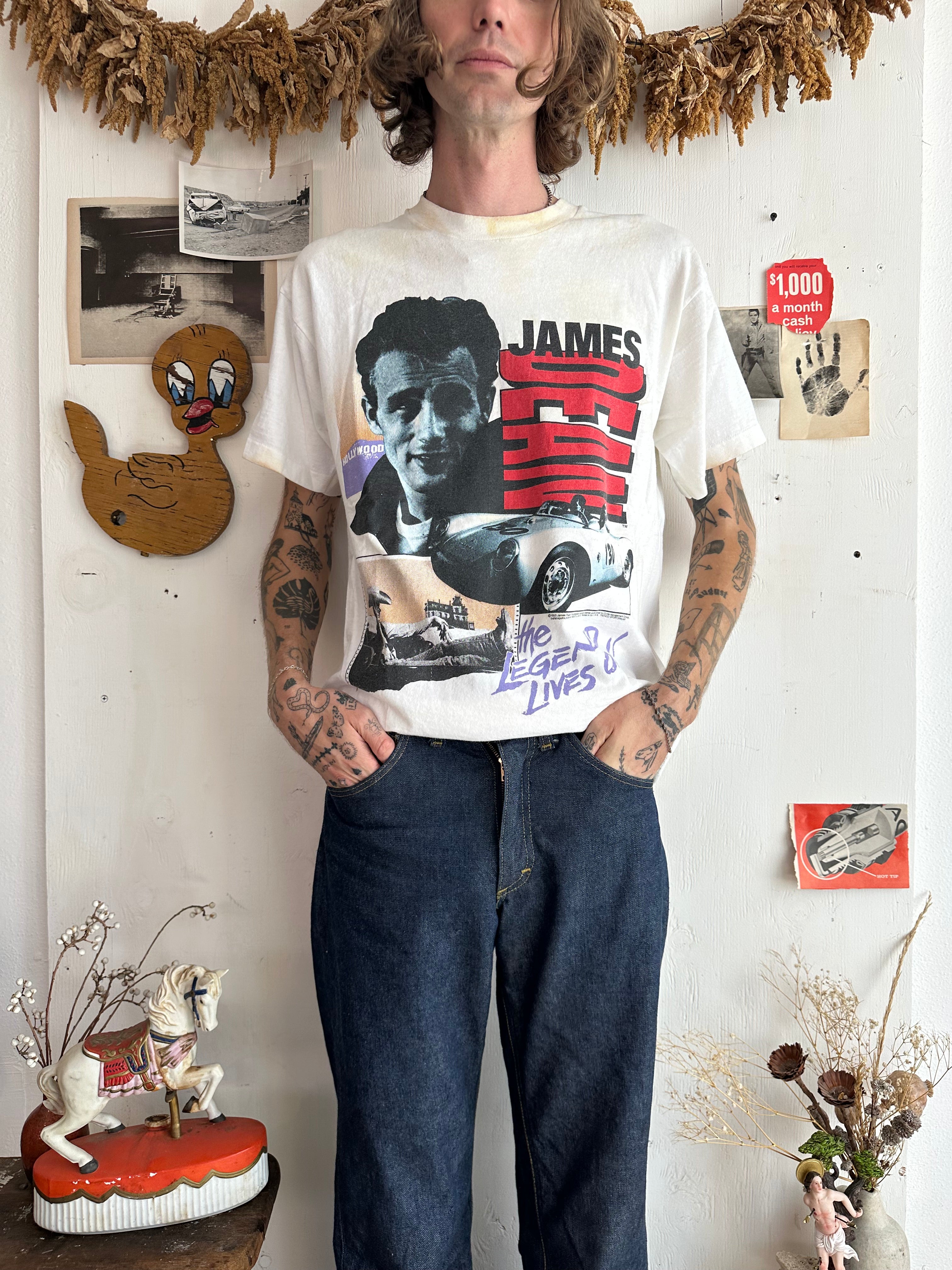 1990s Well Worn James Dean T-Shirt (M/L)