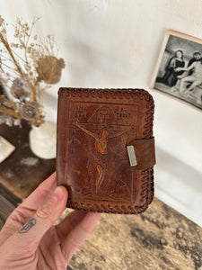 Vintage Leather Jesus Wallet