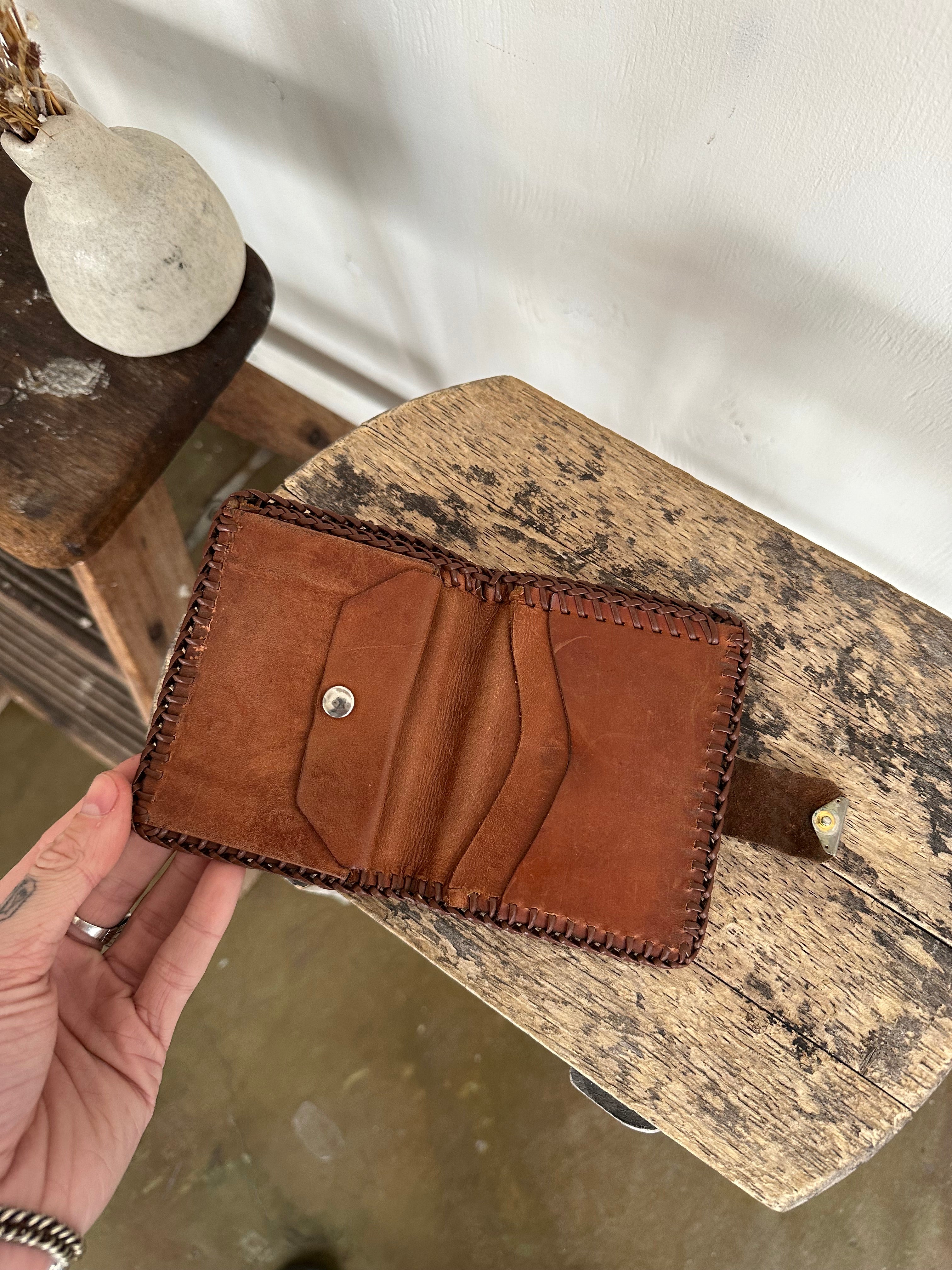 Vintage Leather Jesus Wallet