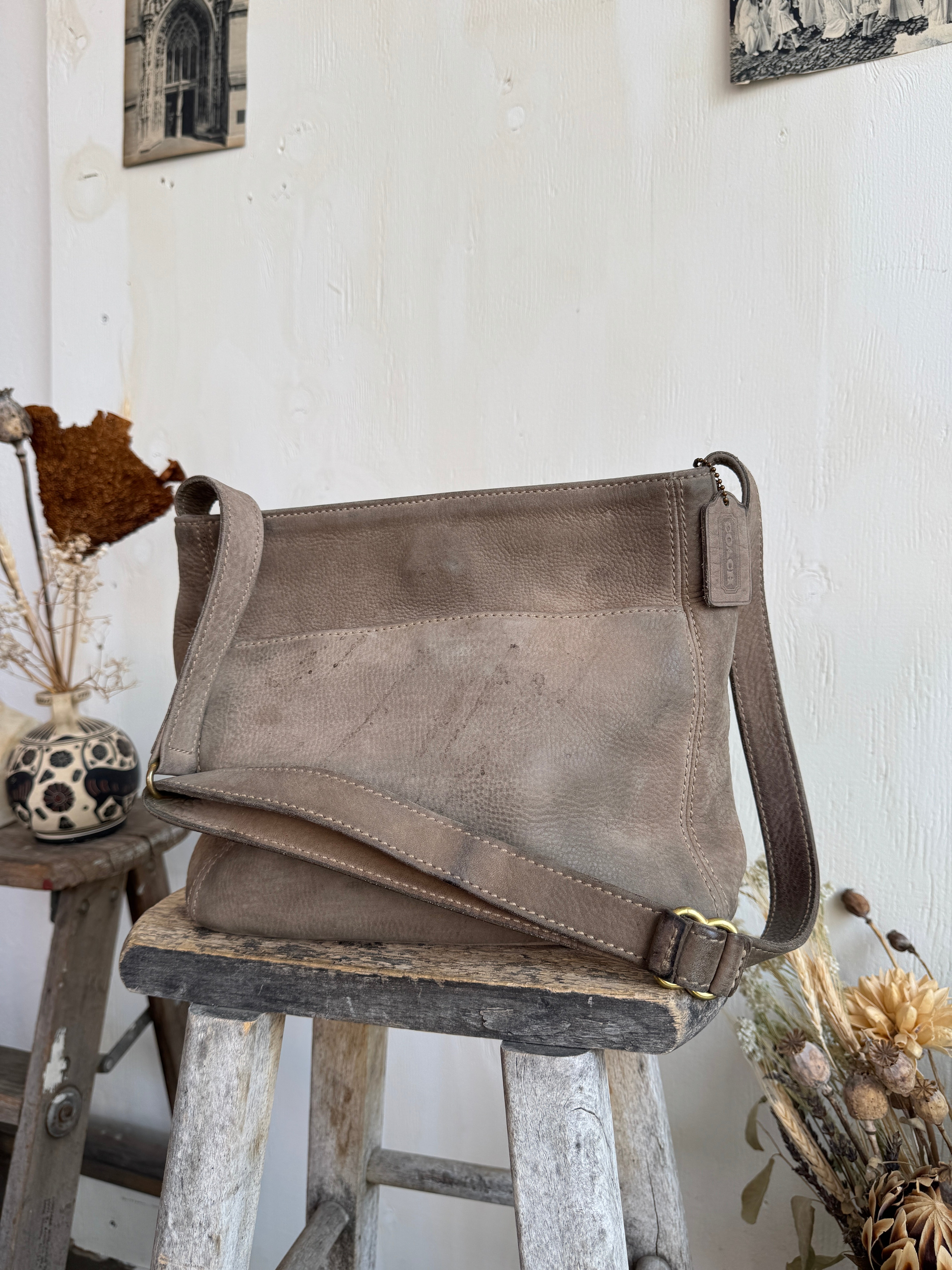2000s Taupe Coach Bag