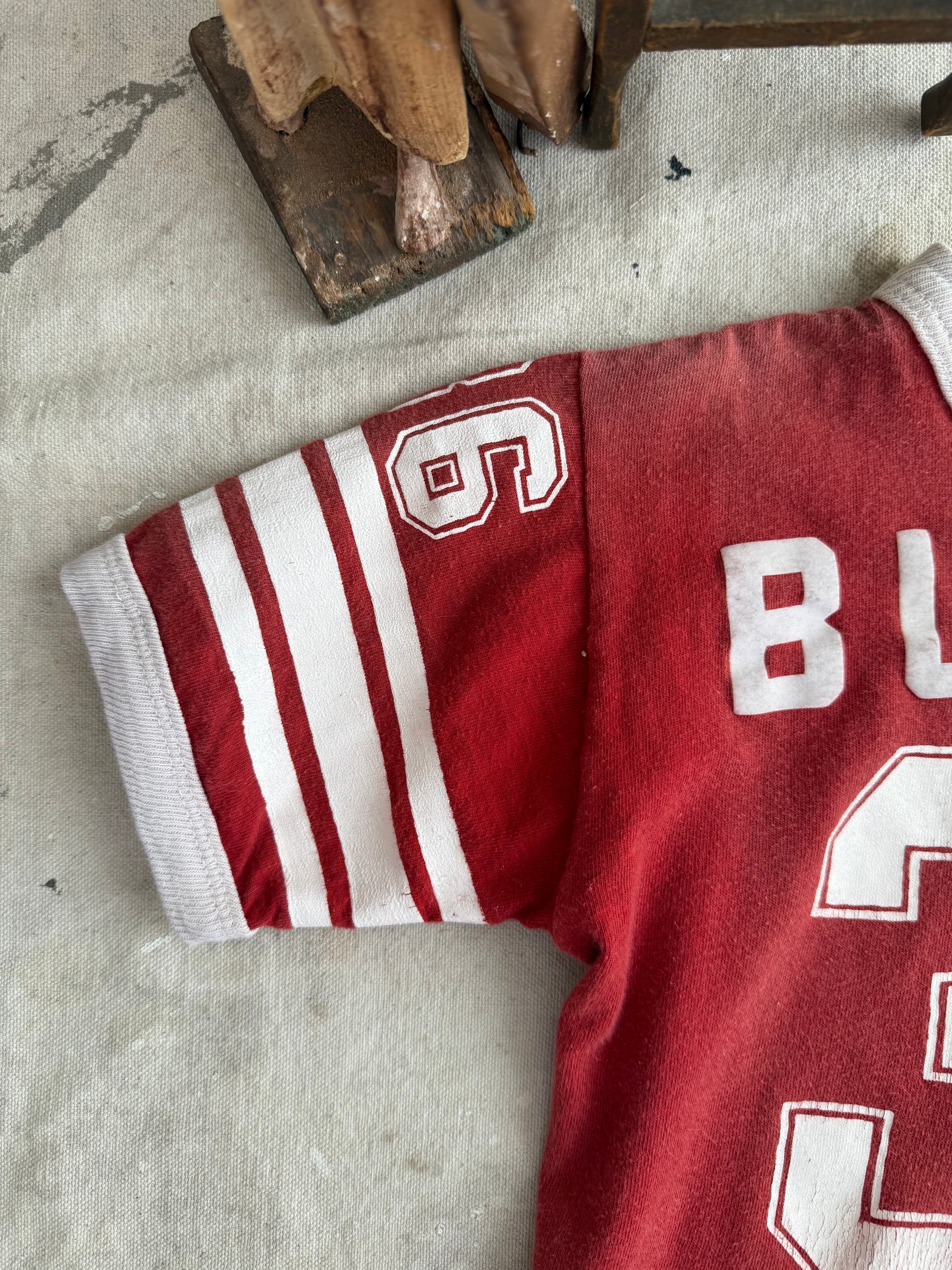 1960s Sunfaded Button 36 Jersey Tiny Tee