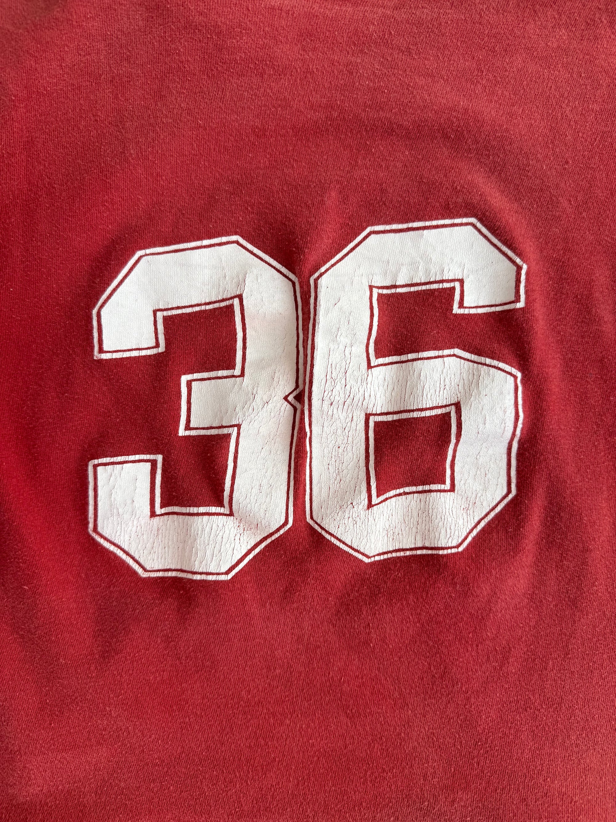 1960s Sunfaded Button 36 Jersey Tiny Tee