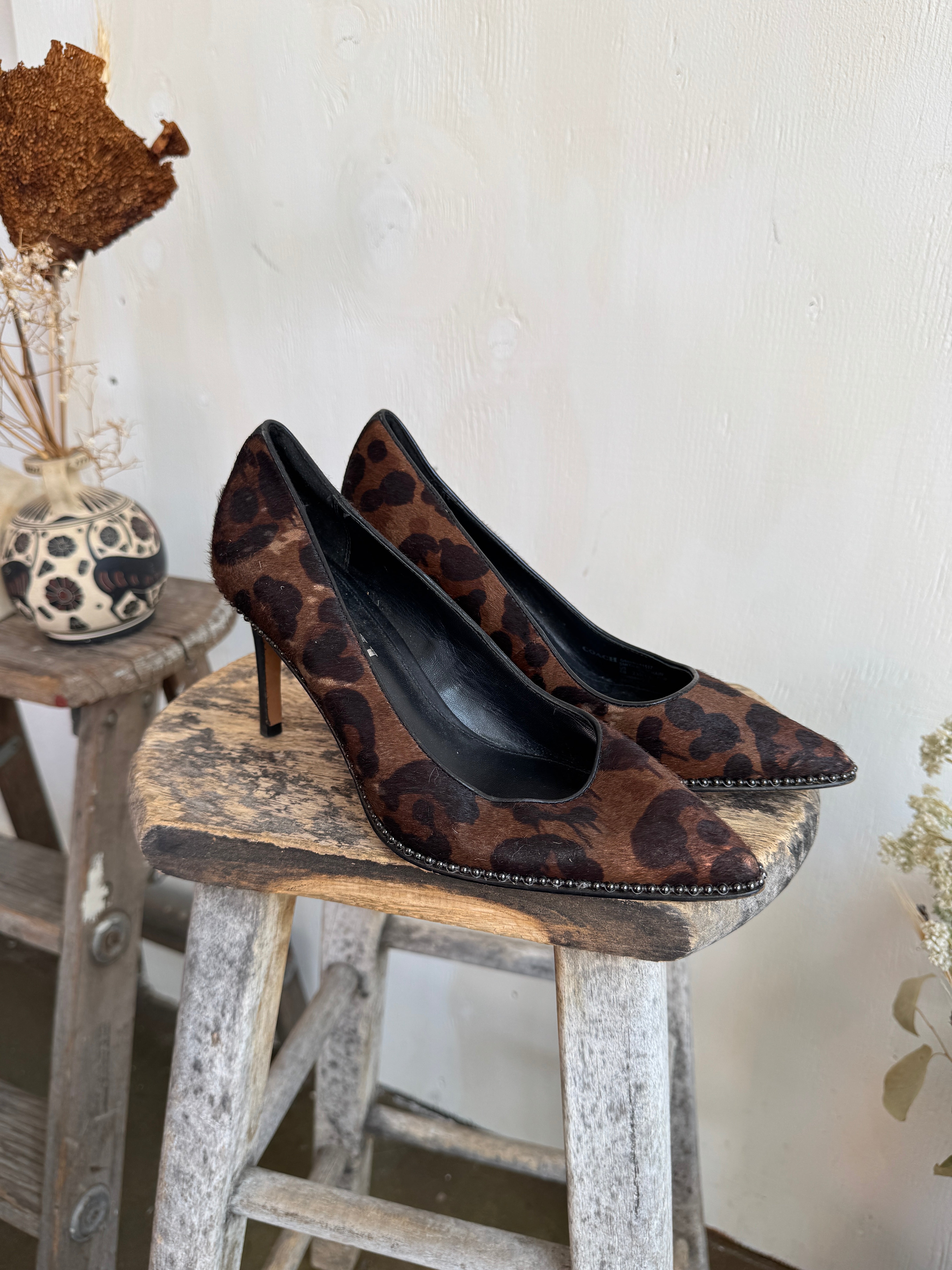 2000s Coach Leopard Pony Hair Heels (6)