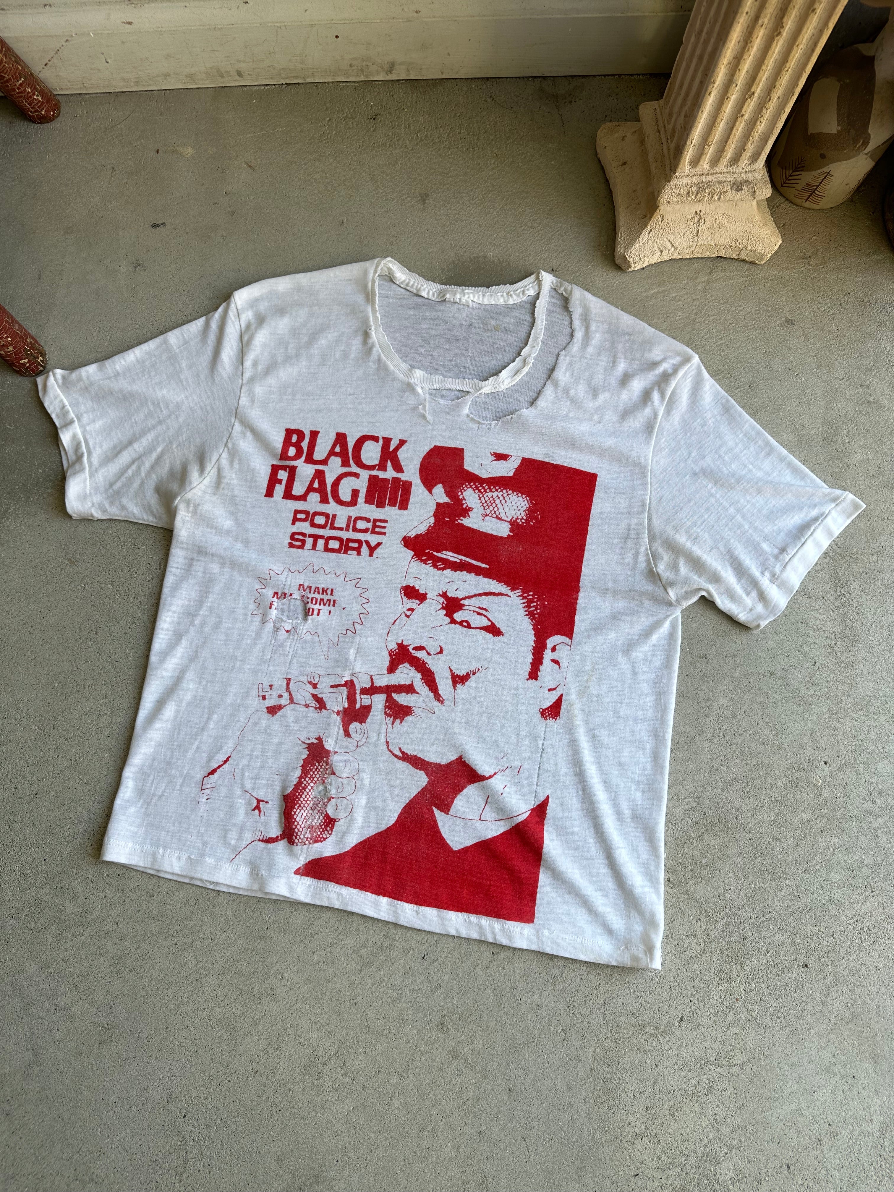 1990s Thrashed Black Flag Bootleg Tee (S)