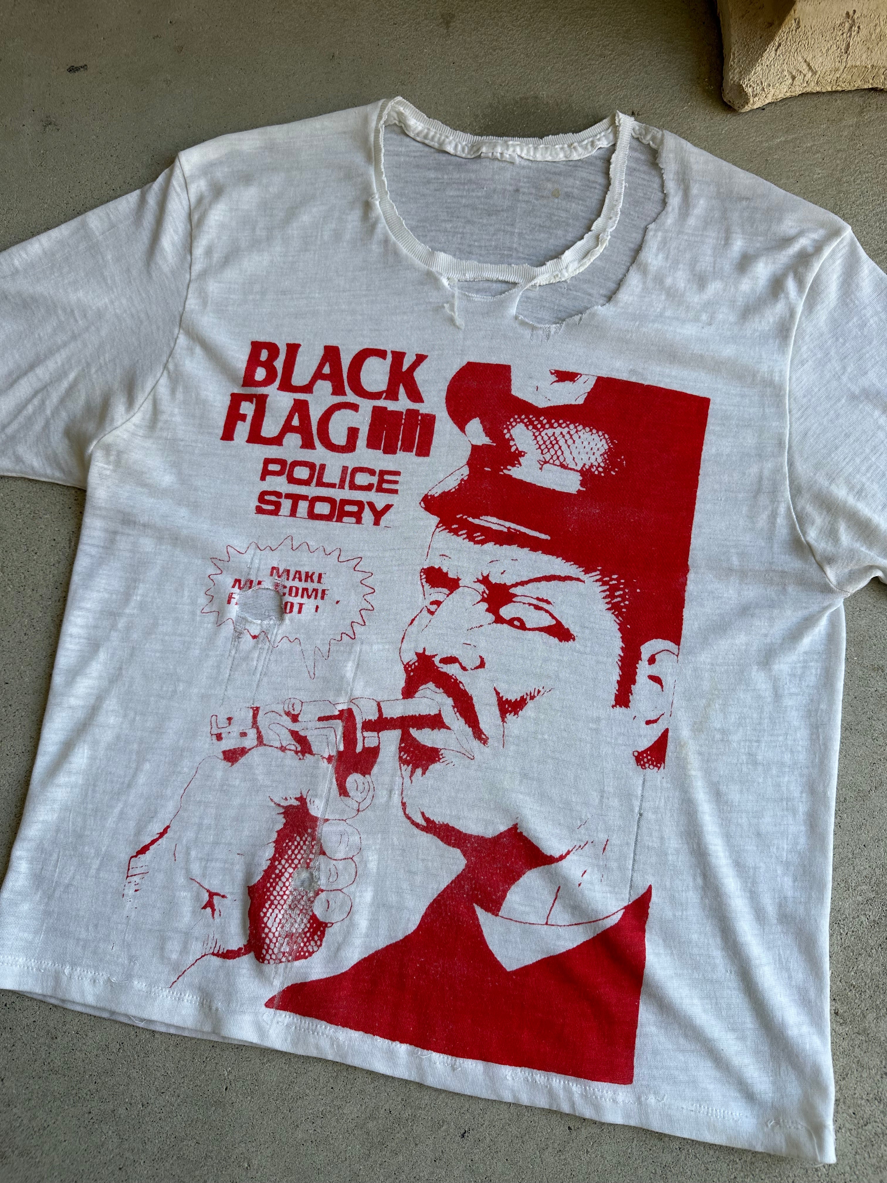 1990s Thrashed Black Flag Bootleg Tee (S)
