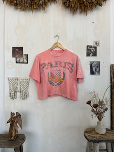 1980s Cropped Paris T-Shirt (M)