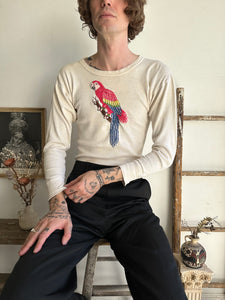 1960s Chain Stitch Parrot Long Sleeve (M)