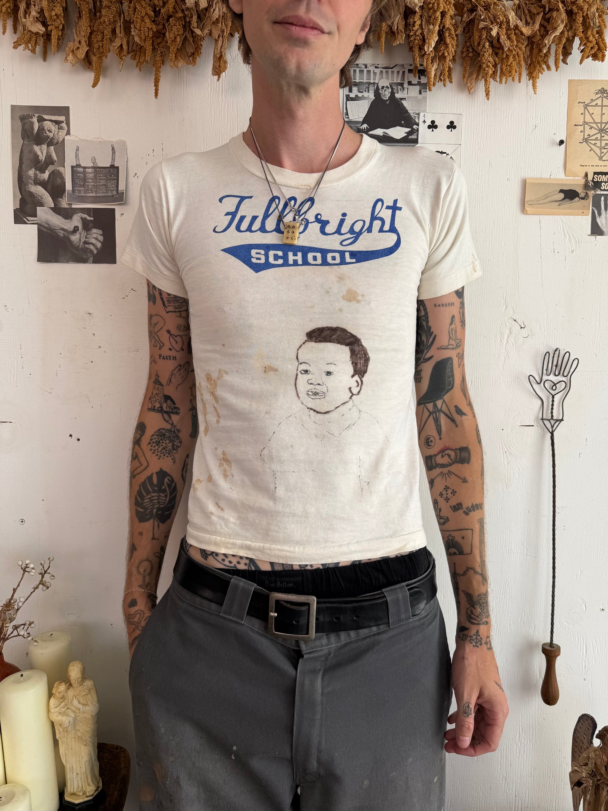 1960s Hand drawn Fullbright School Tee