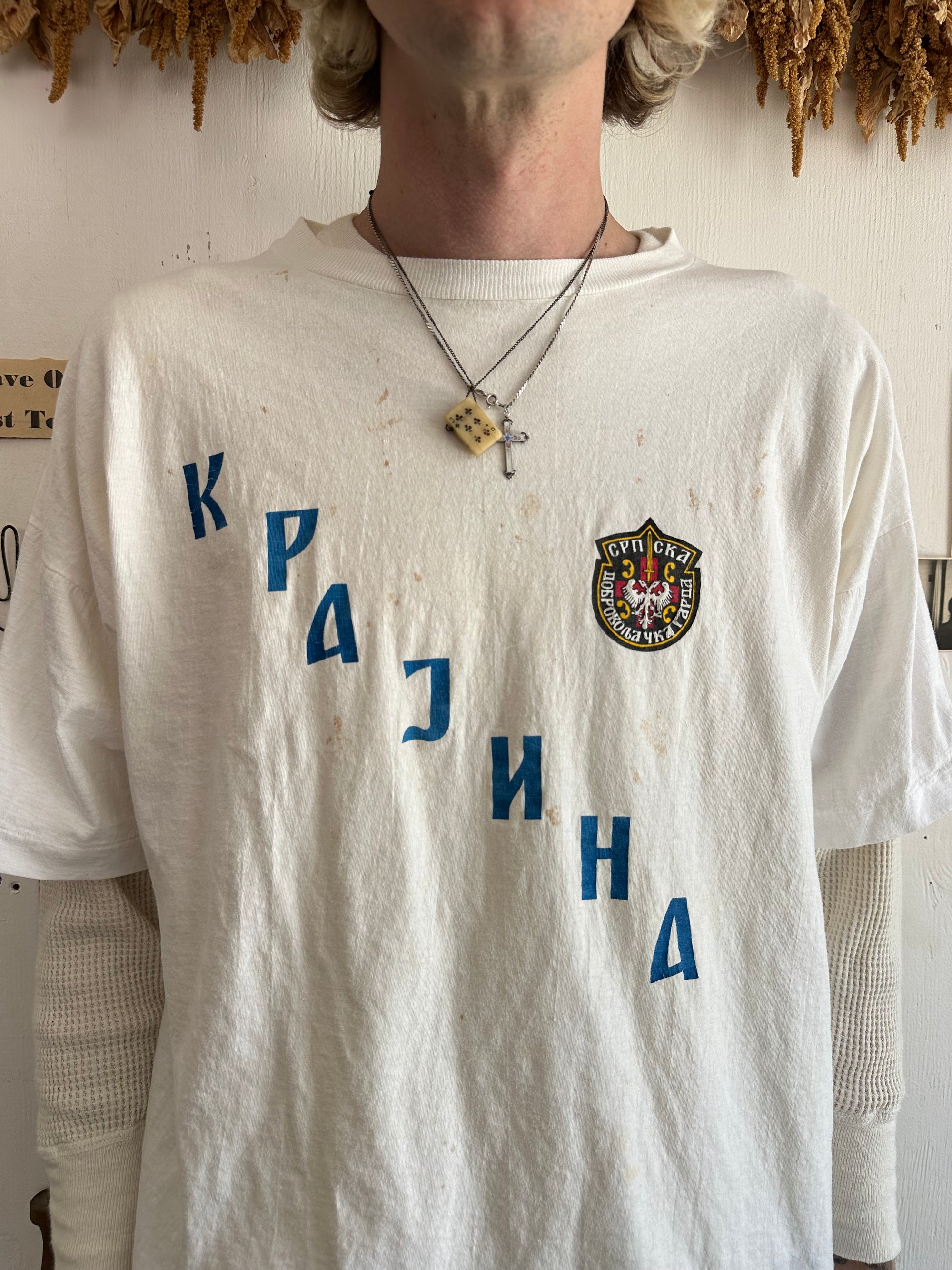 1980s Well Worn Ukrainian Crest Tee