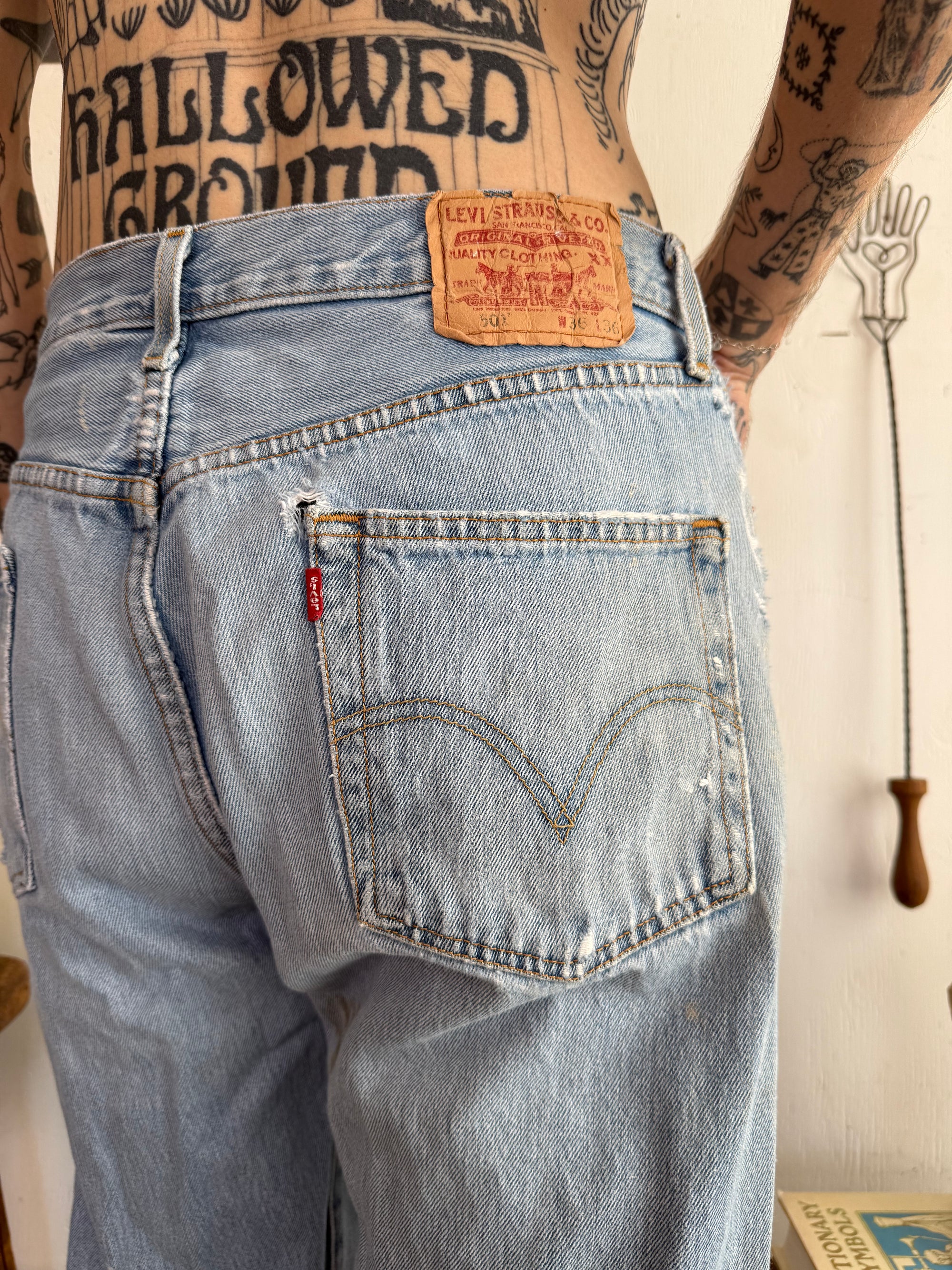 1990s Thrashed Levi’s 501s