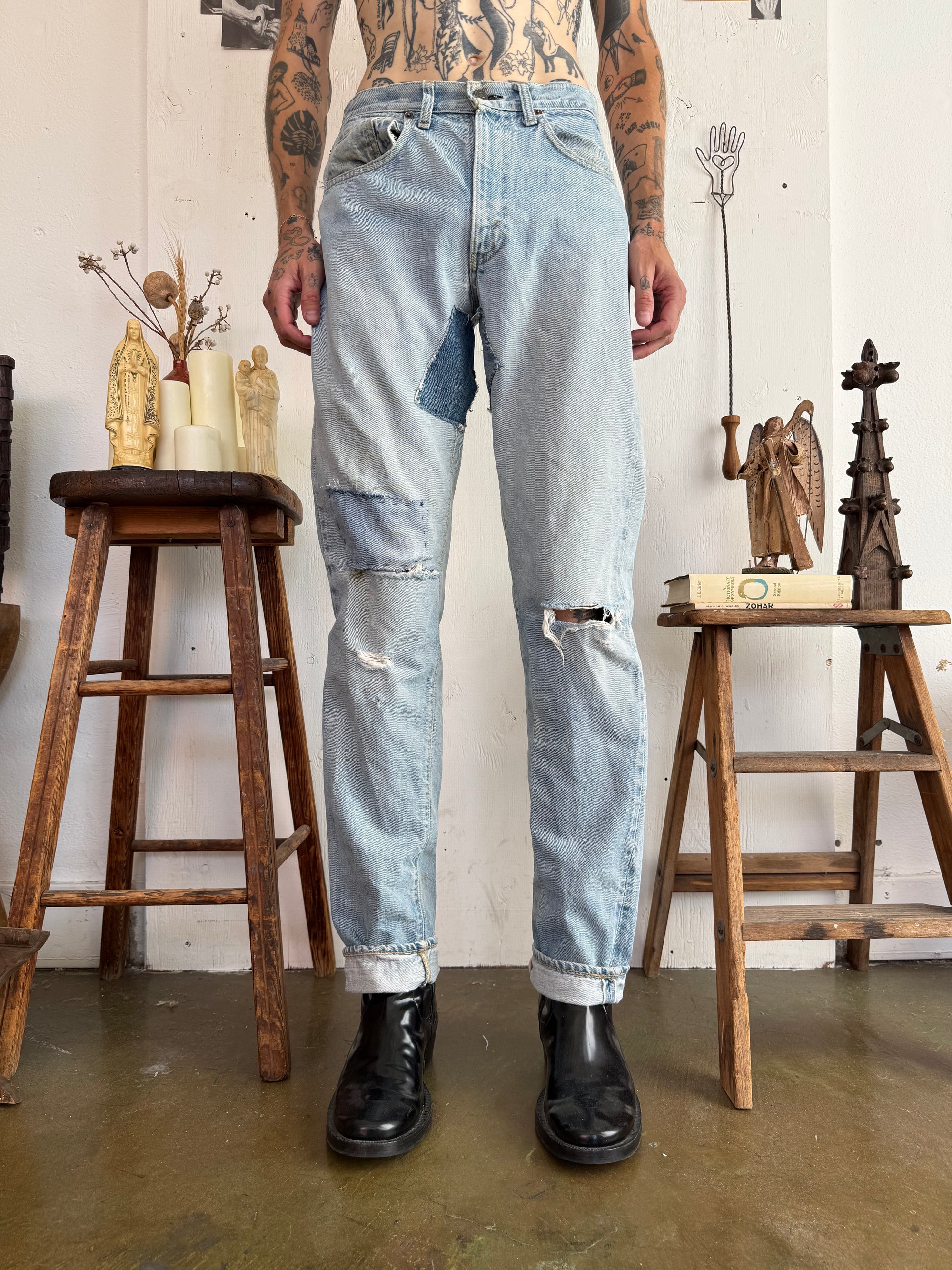 1980s Thrashed and Patched Levi’s Selvedge 505s
