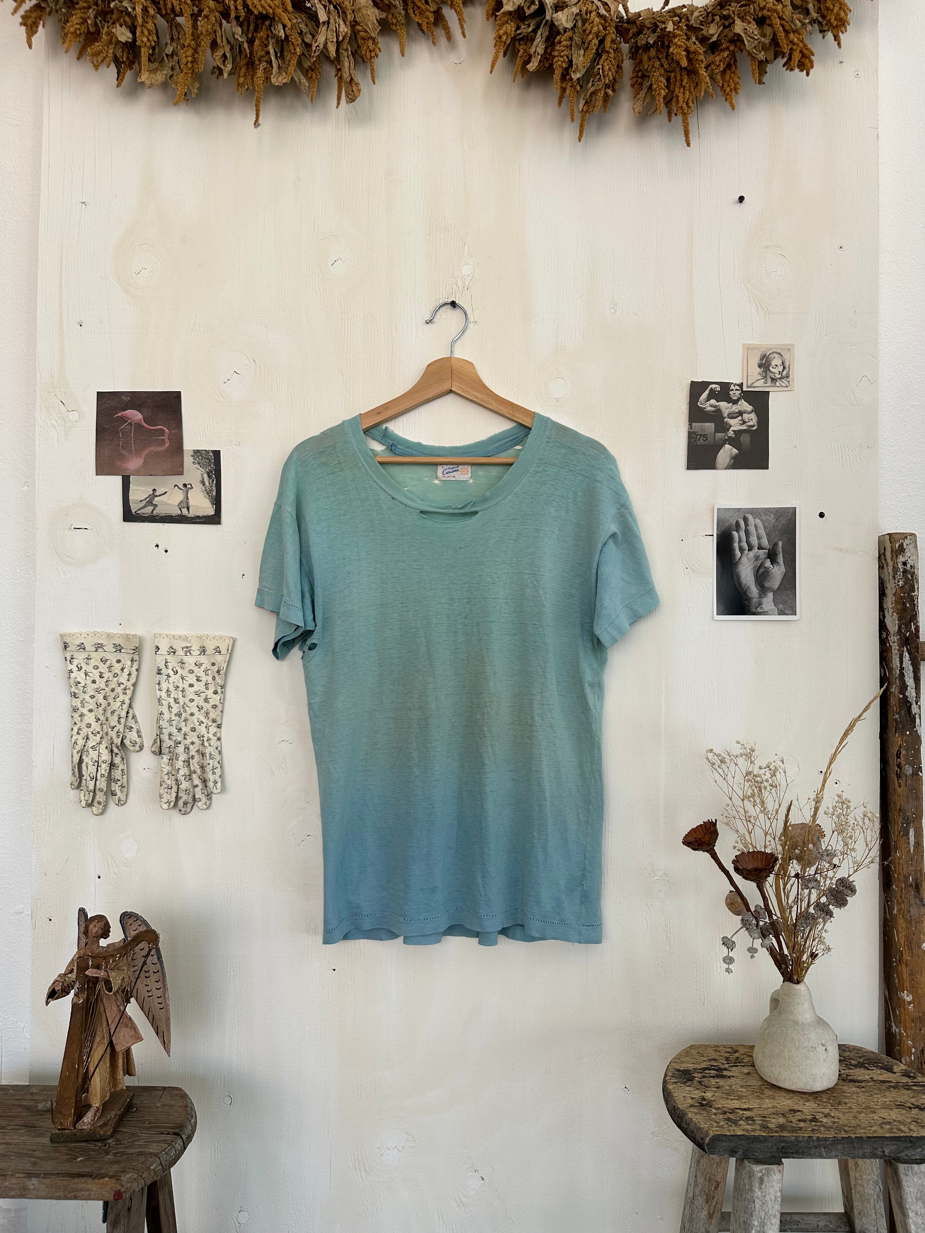 1980s Thrashed Light Blue Blank (M)