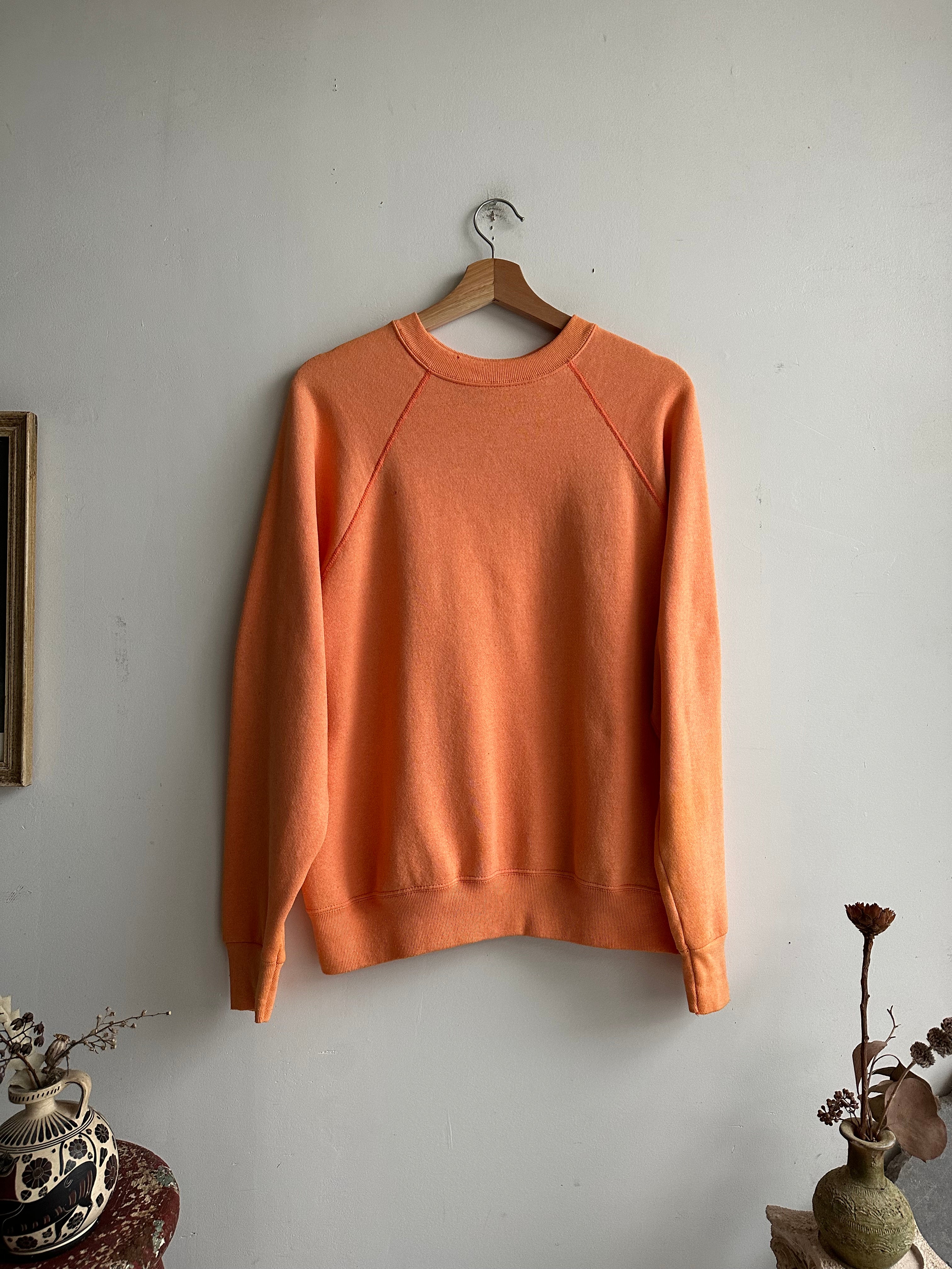 1980s Faded Orange Sweatshirt (M)