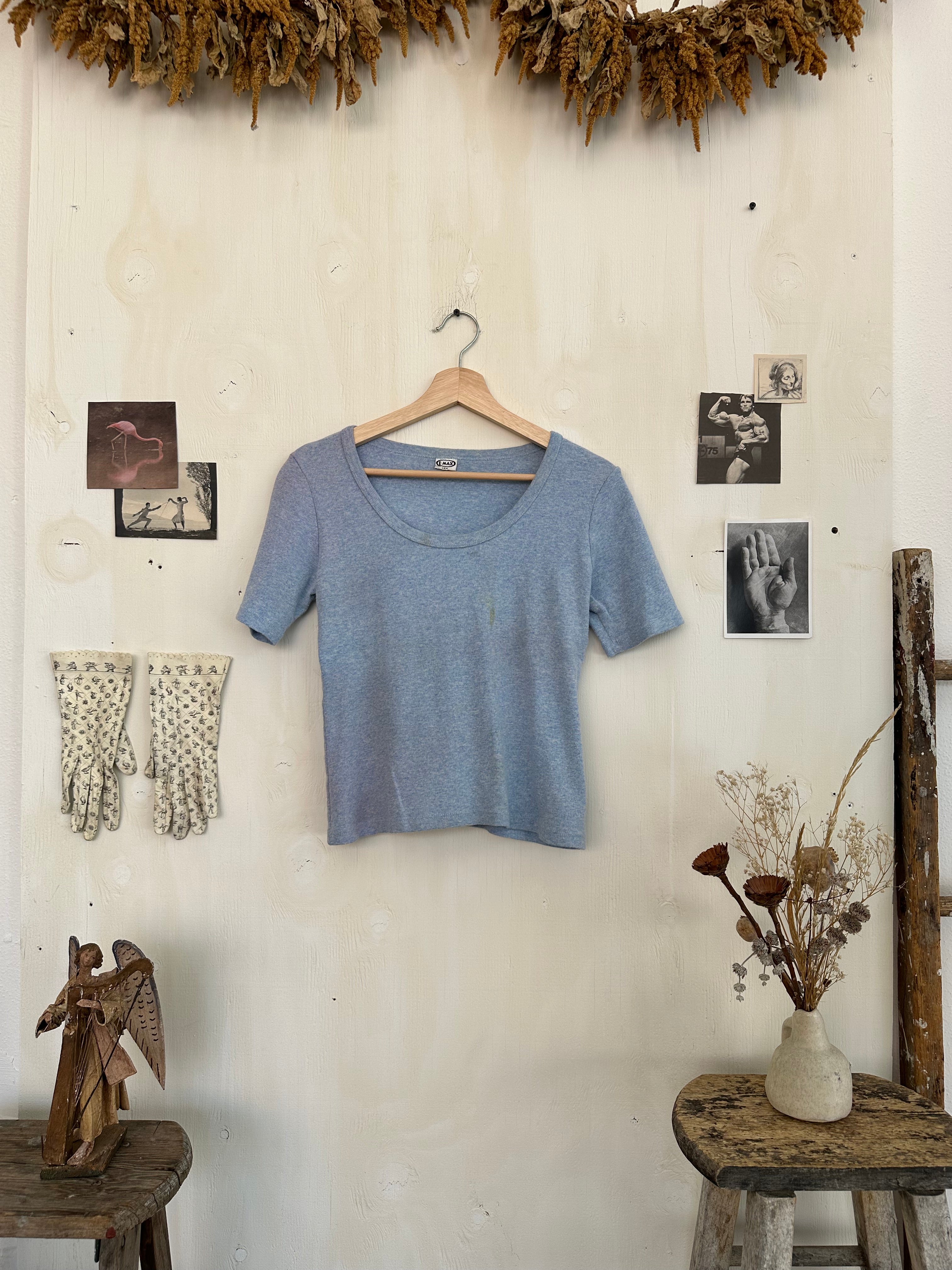 1970s Light Blue Tiny Tee (XS/S)