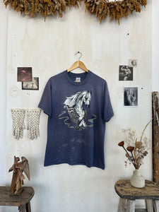 1990s Sun Faded Hawk And Horse T-Shirt (L)