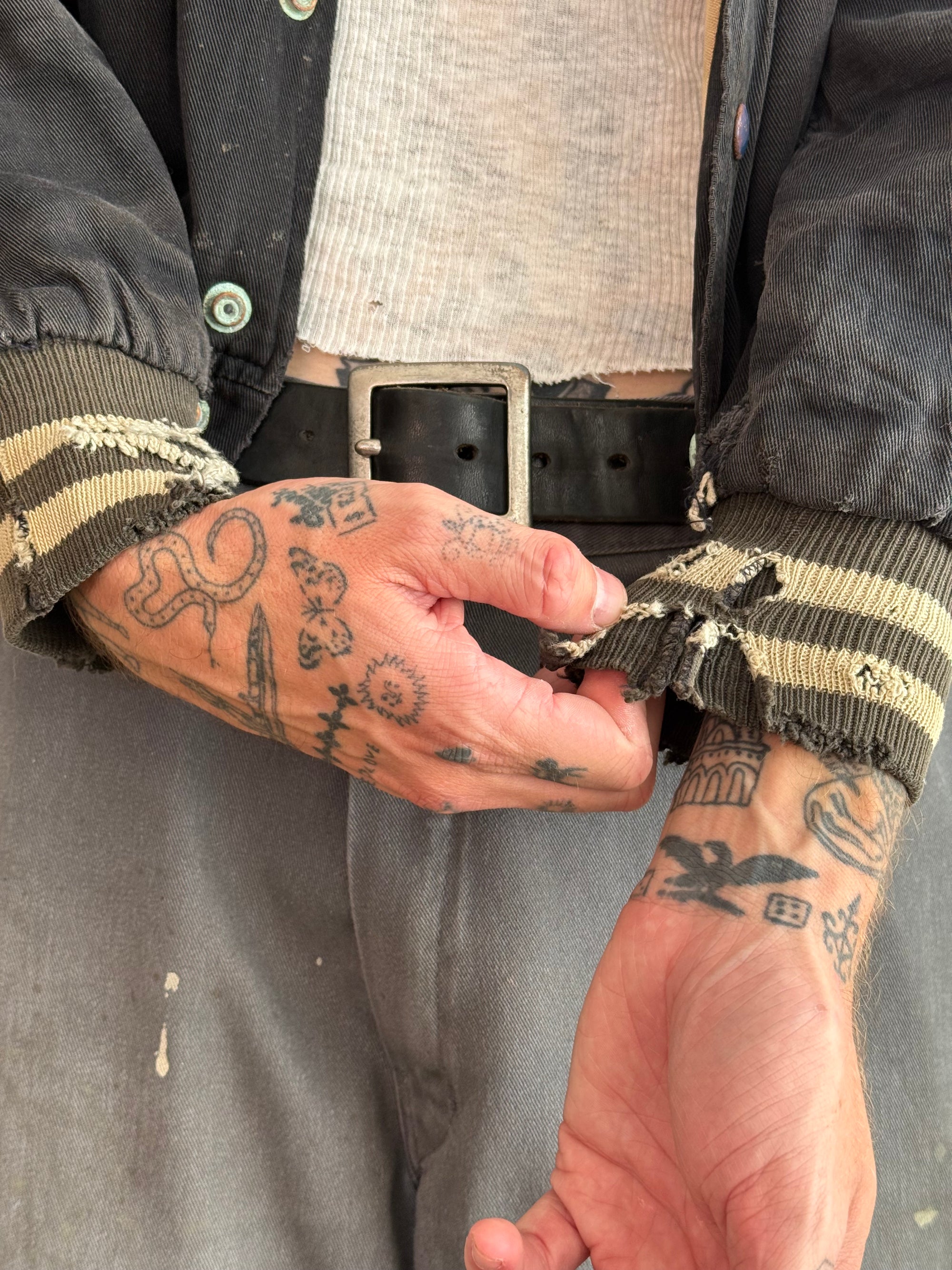 1930s Thrashed John Town Baseball Jacket