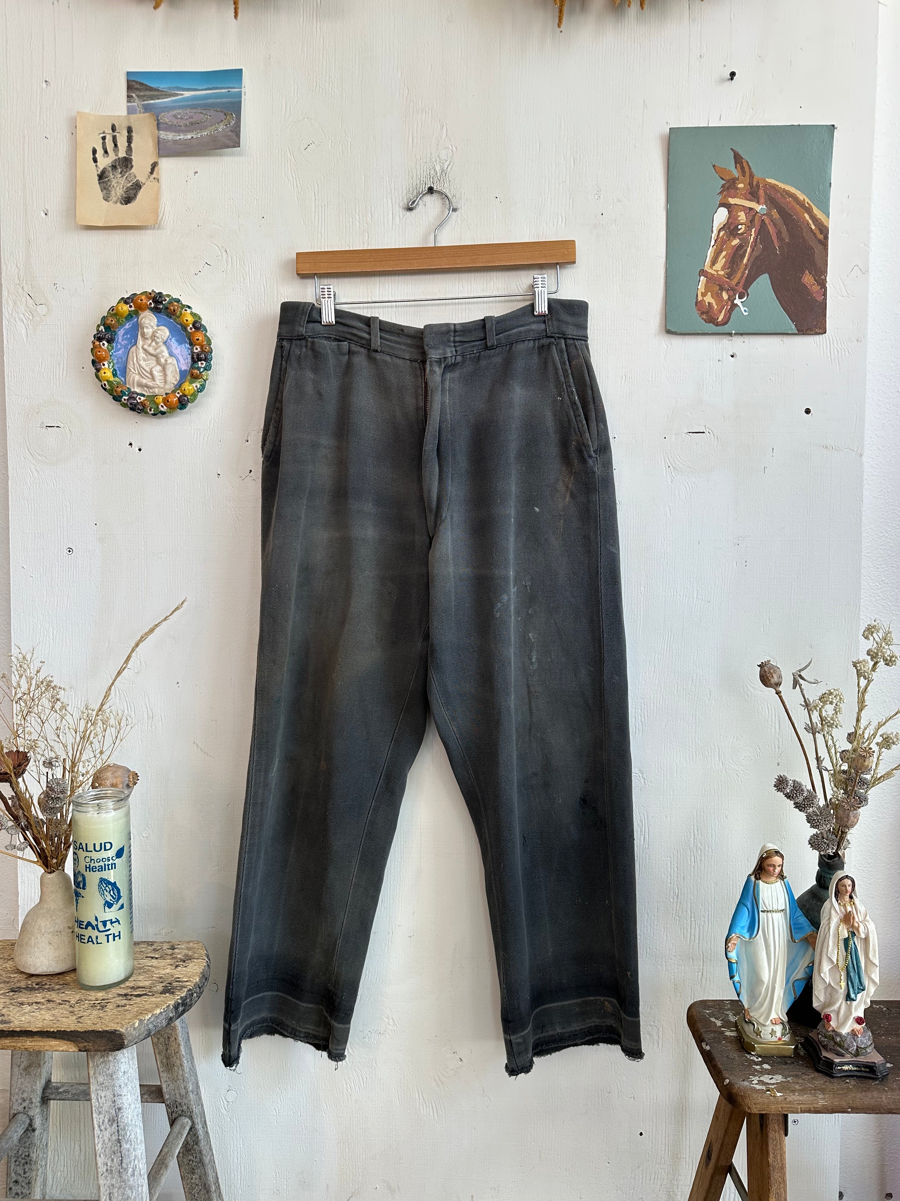 1950s Thrashed Heavy Whipcord Trousers (33/27)