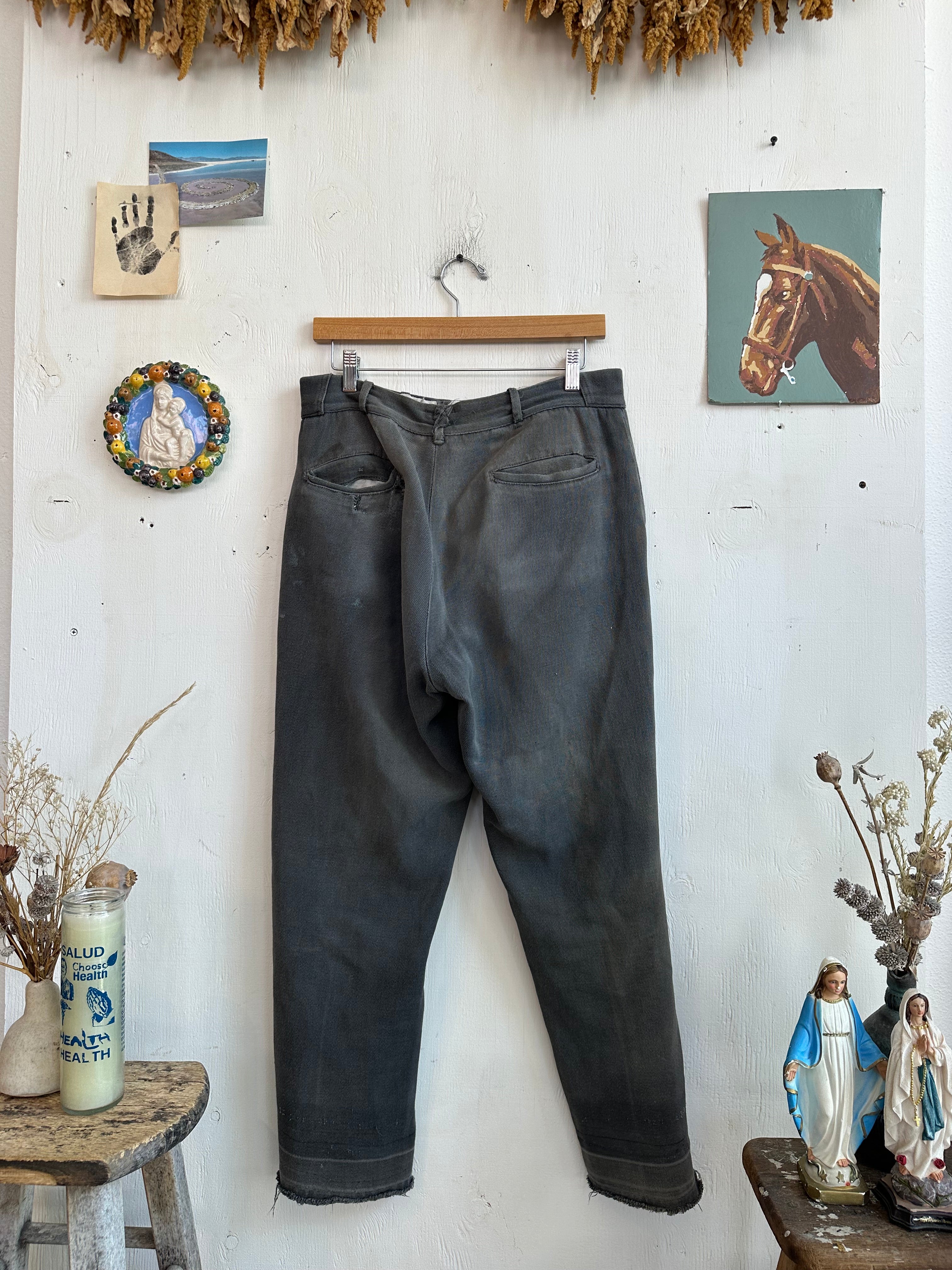1950s Thrashed Heavy Whipcord Trousers (33/27)