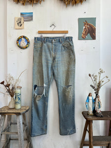 1990s Thrashed Made in the USA Levis 505s (36/31)