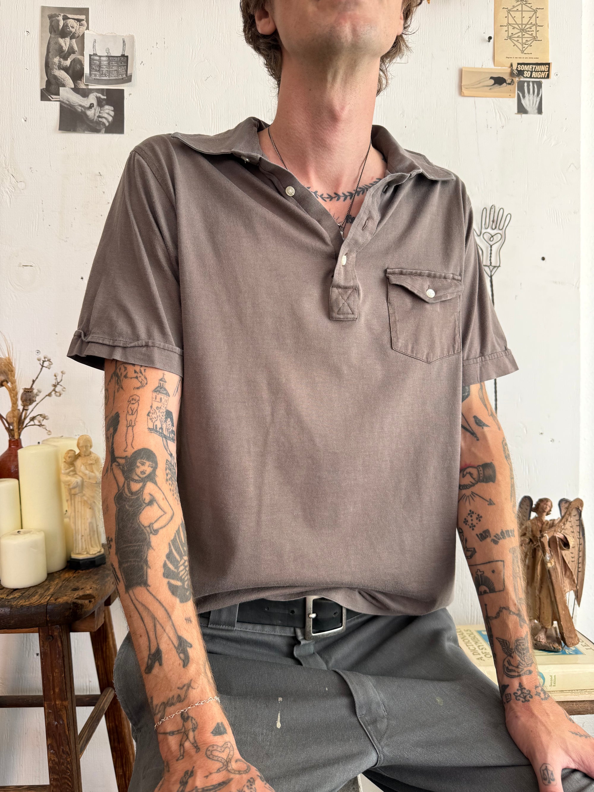 1970s Charcoal Polo