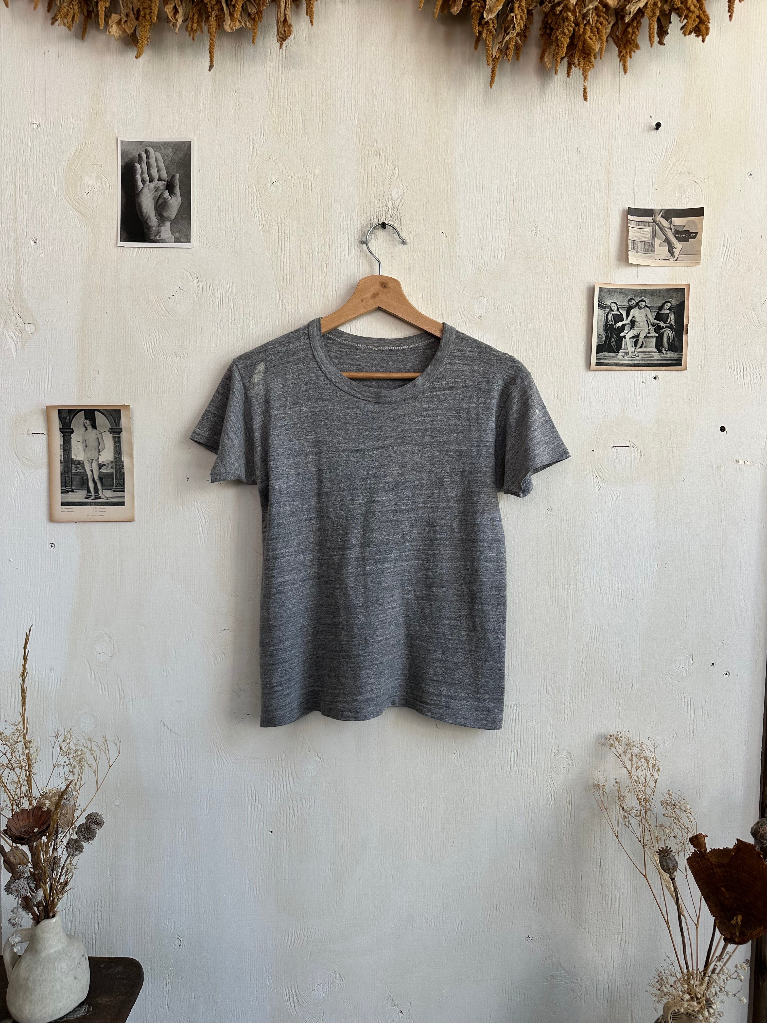 1970s Perfect Gray T-Shirt (Boxy S)