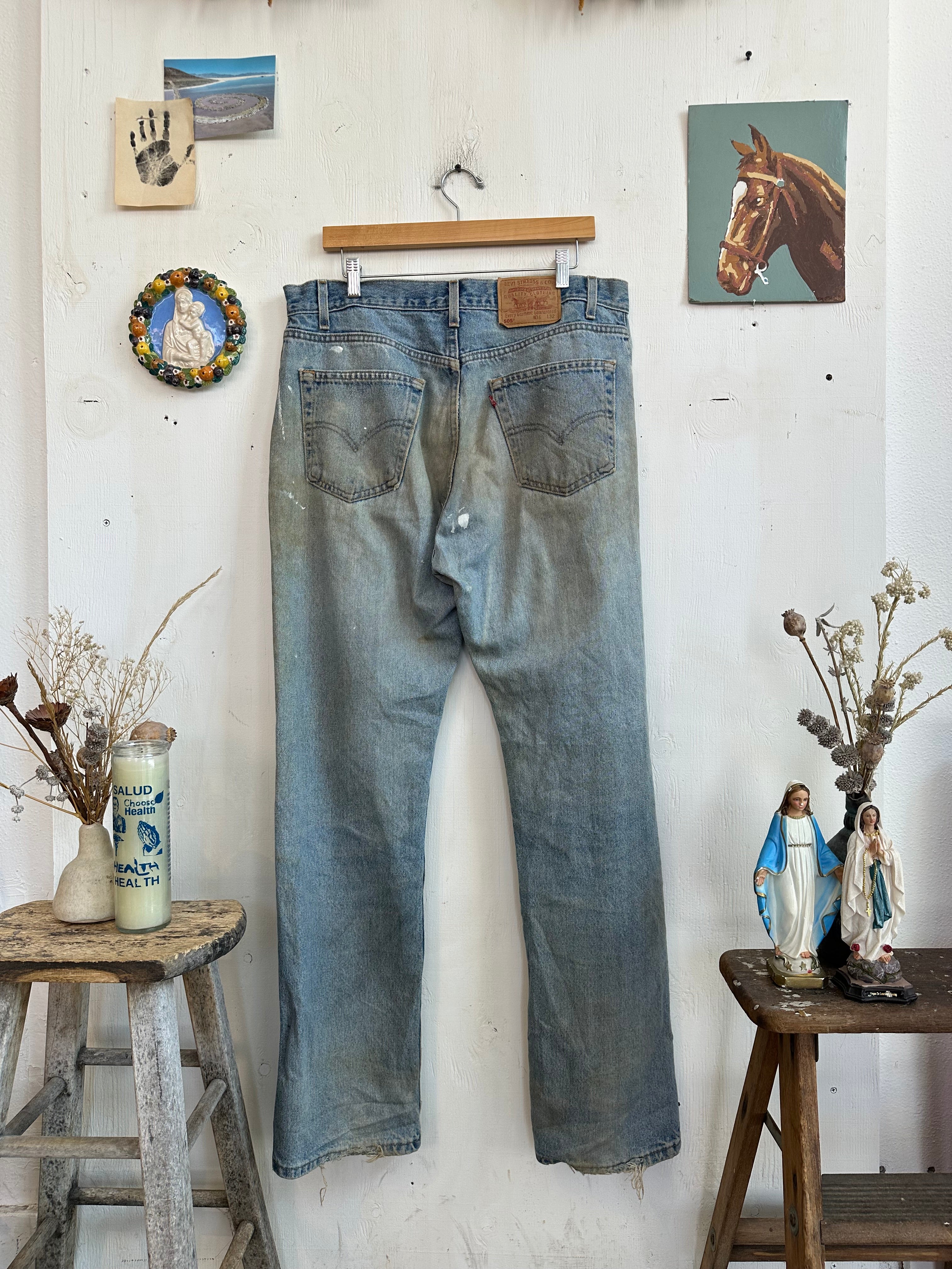 1990s Thrashed Made in the USA Levis 505s (36/31)