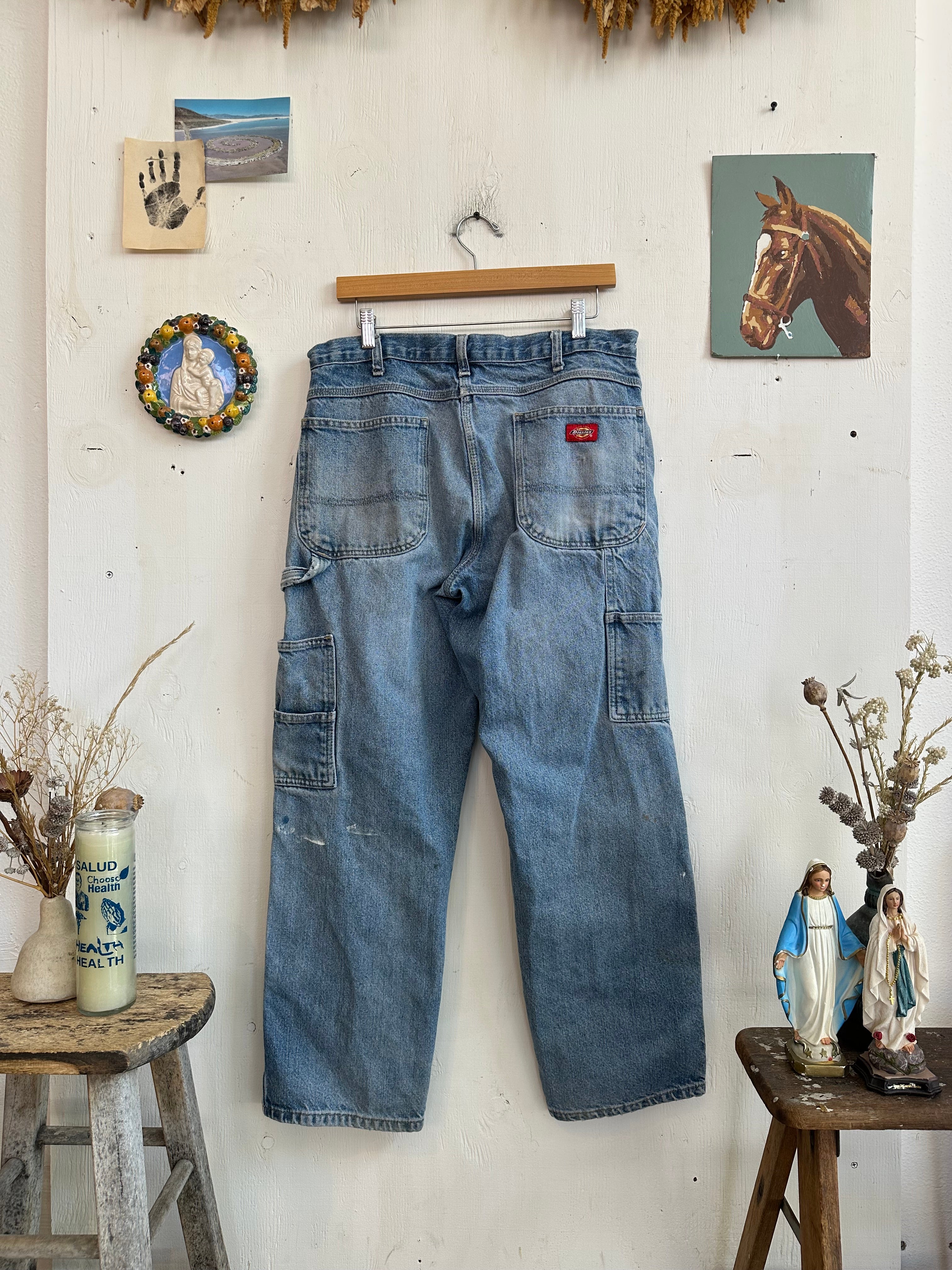 1990s Well Worn Dickies Double Knee Denim (34/29)