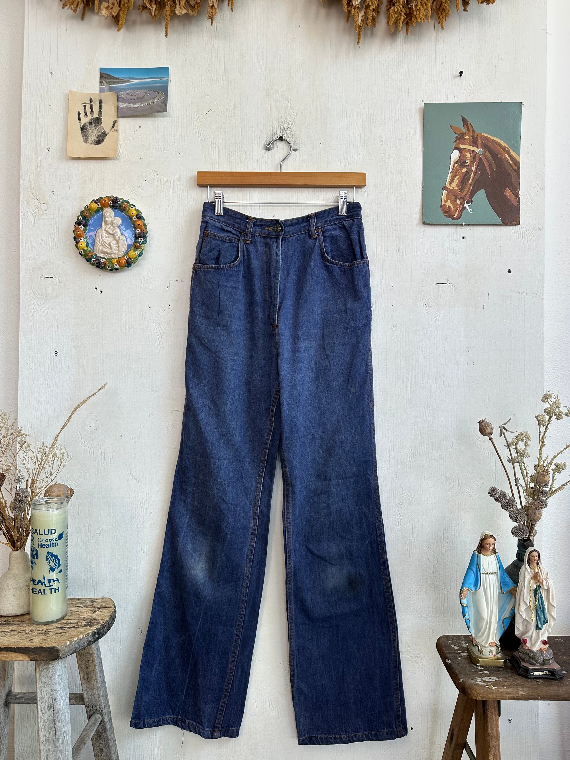 1970s Sears Flared High Waisted Denim (26/31)