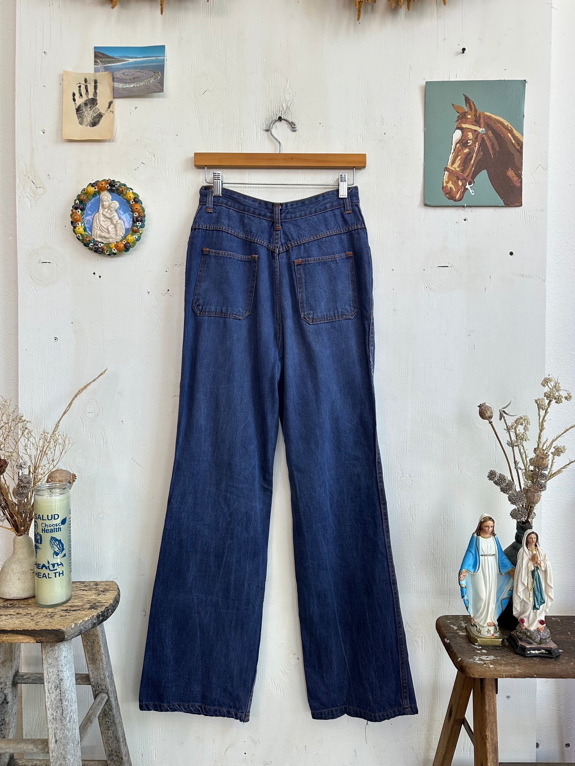 1970s Sears Flared High Waisted Denim (26/31)