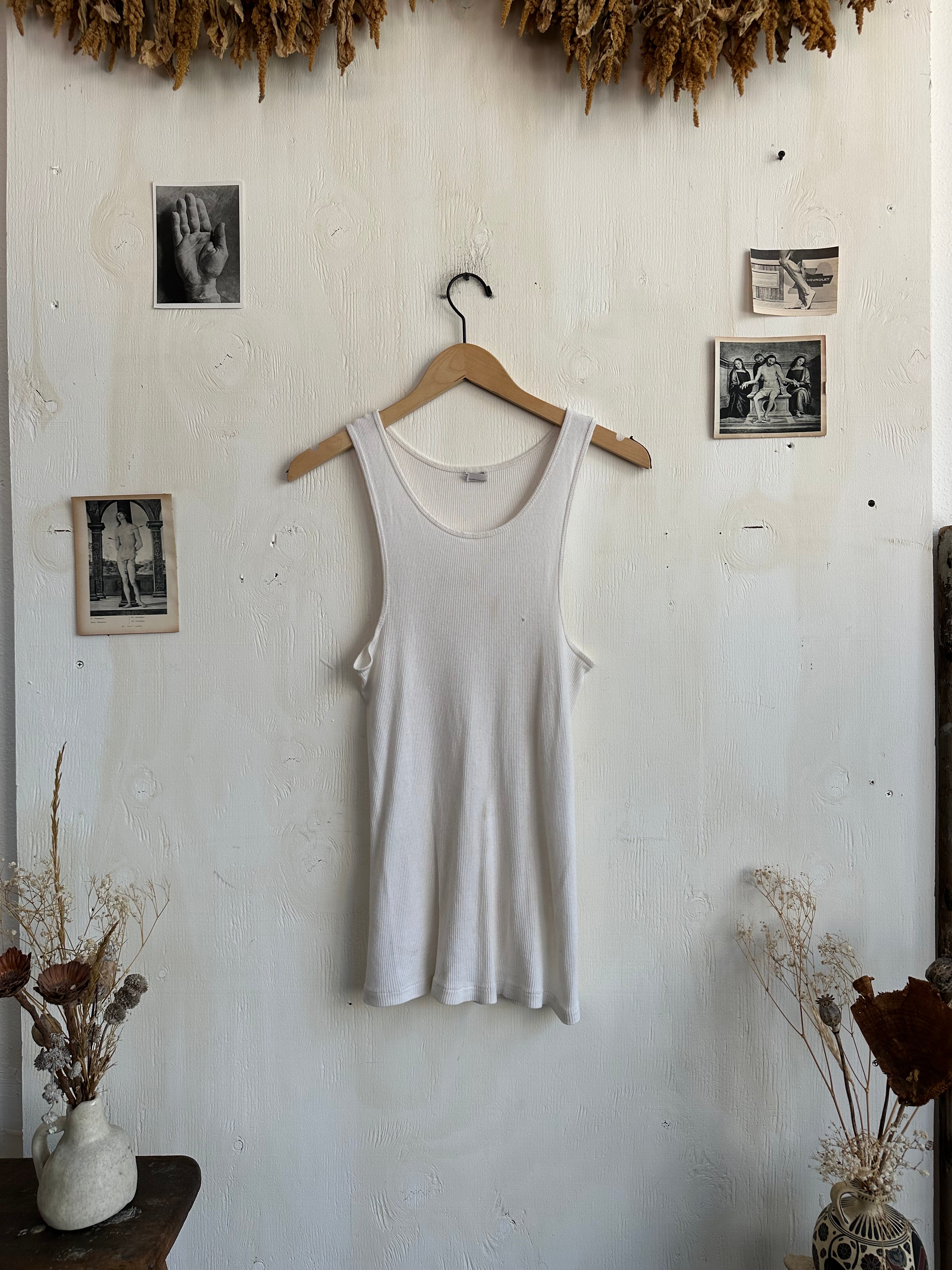 1980s Ribbed Tank Top (M)