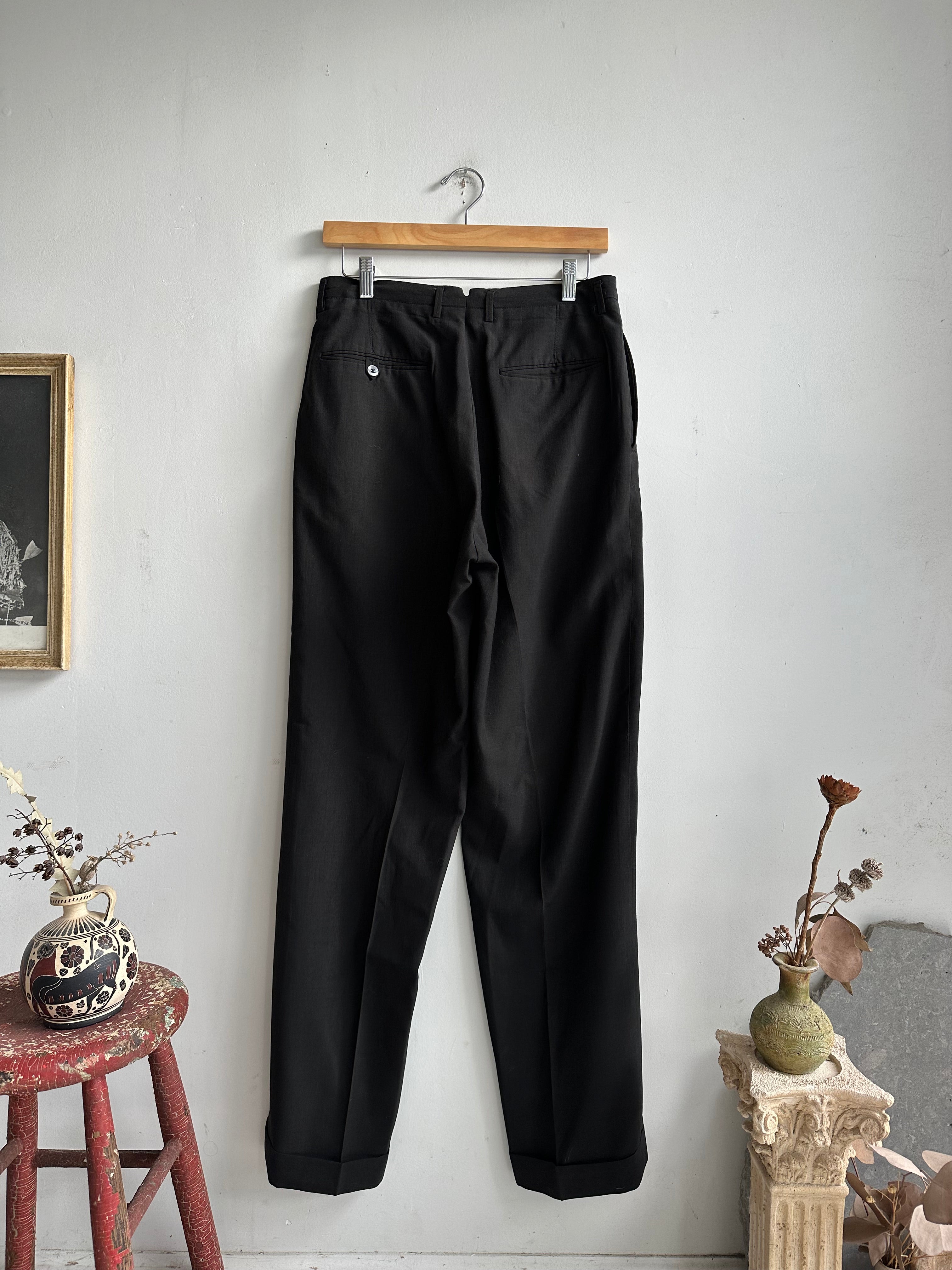 1950s Lightweight Black Trousers (30 x 31)