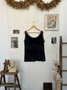 1970s Paper-Thin Black Tank (Boxy XL)