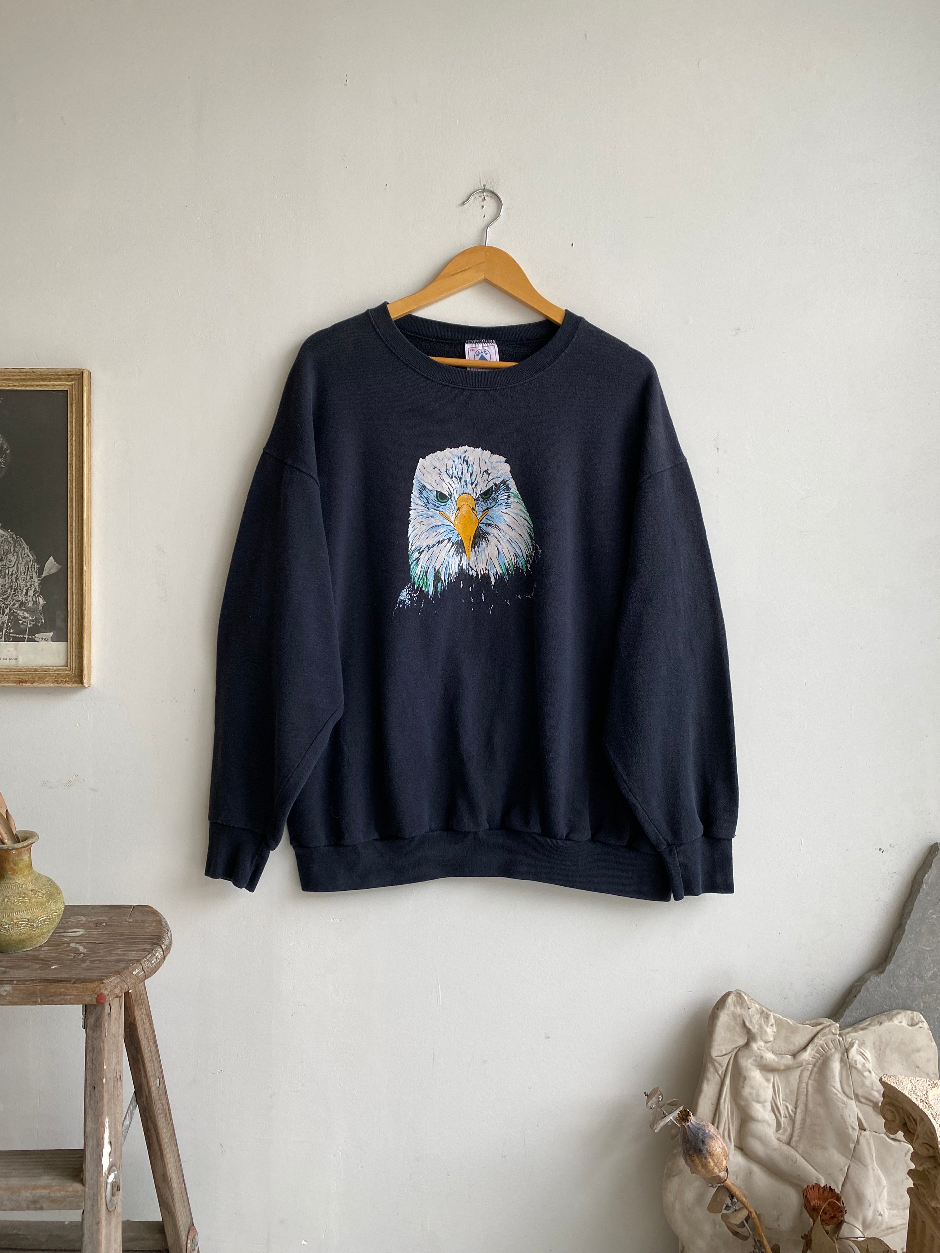 1990s Bald Eagle Sweatshirt (Boxy L)