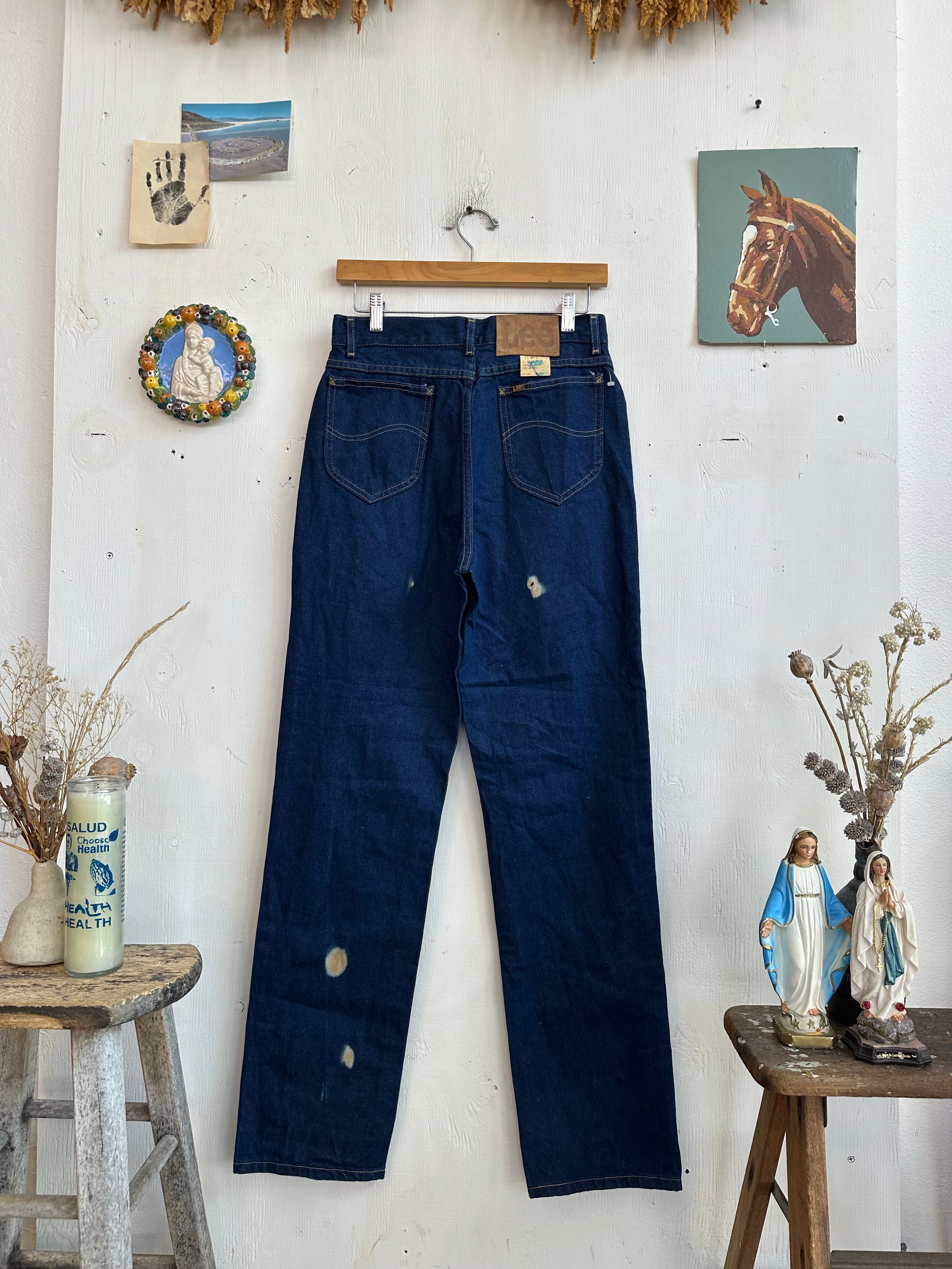 1970s Union Made Lee Dark Wash Straight Leg Denim (29/32)