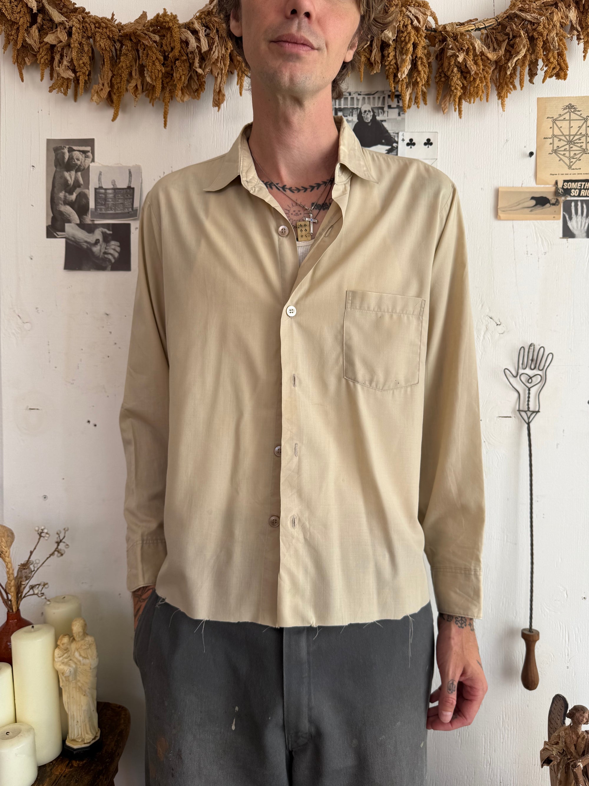 1950s Paper Thin Button Up