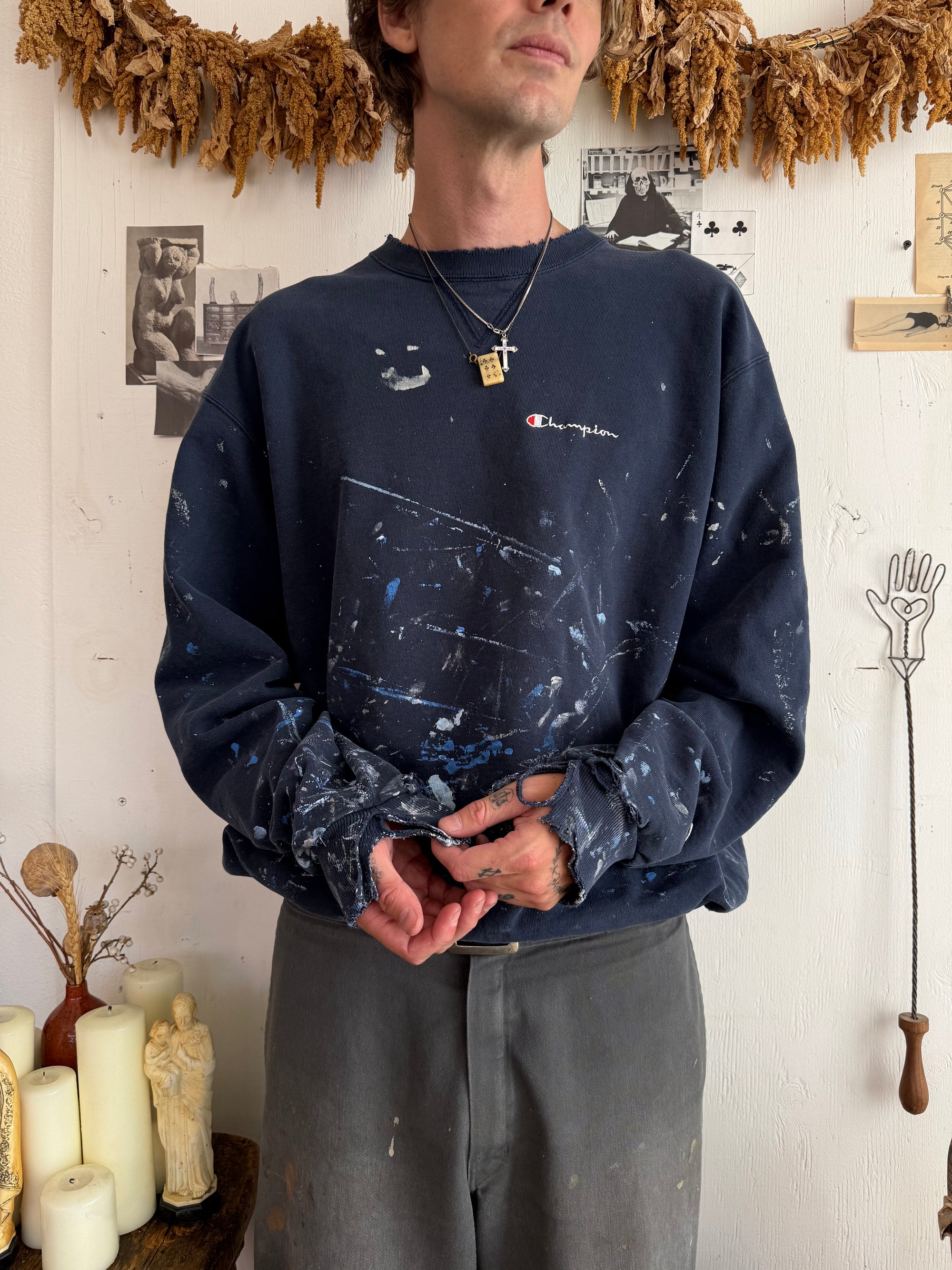 1980s Thrashed Champion Painter Sweatshirt
