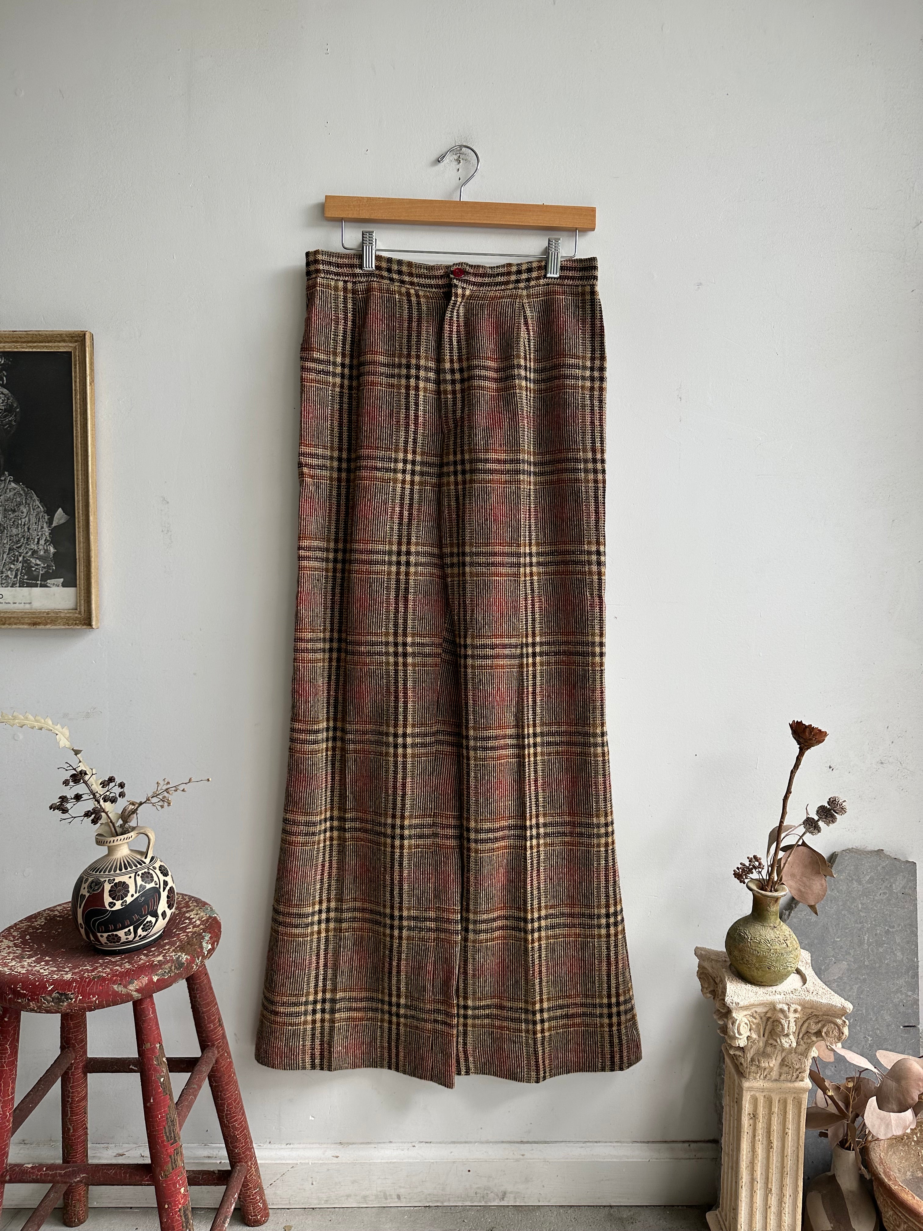 1970s Plaid Bell Bottoms (30 x 30)