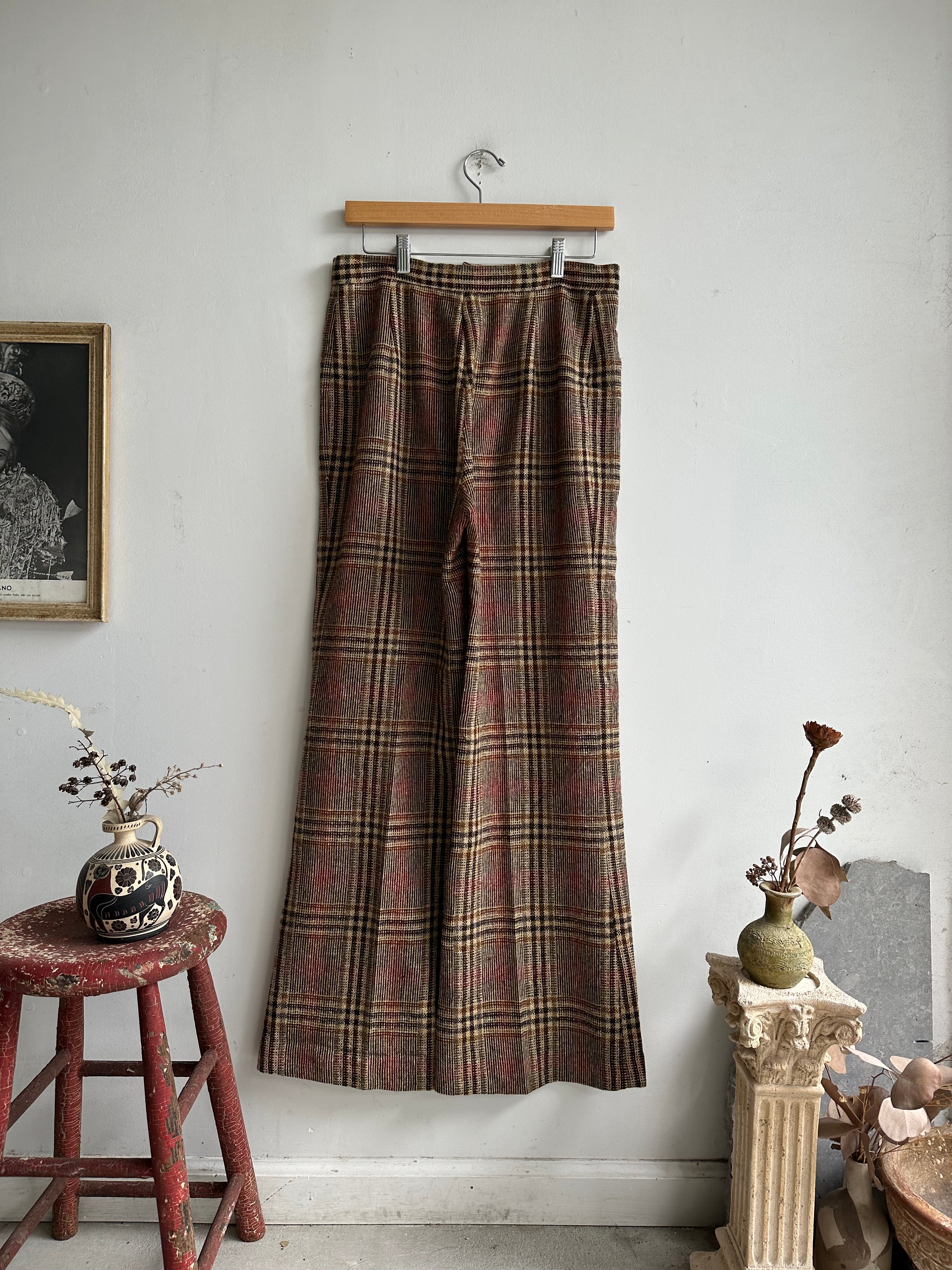 1970s Plaid Bell Bottoms (30 x 30)