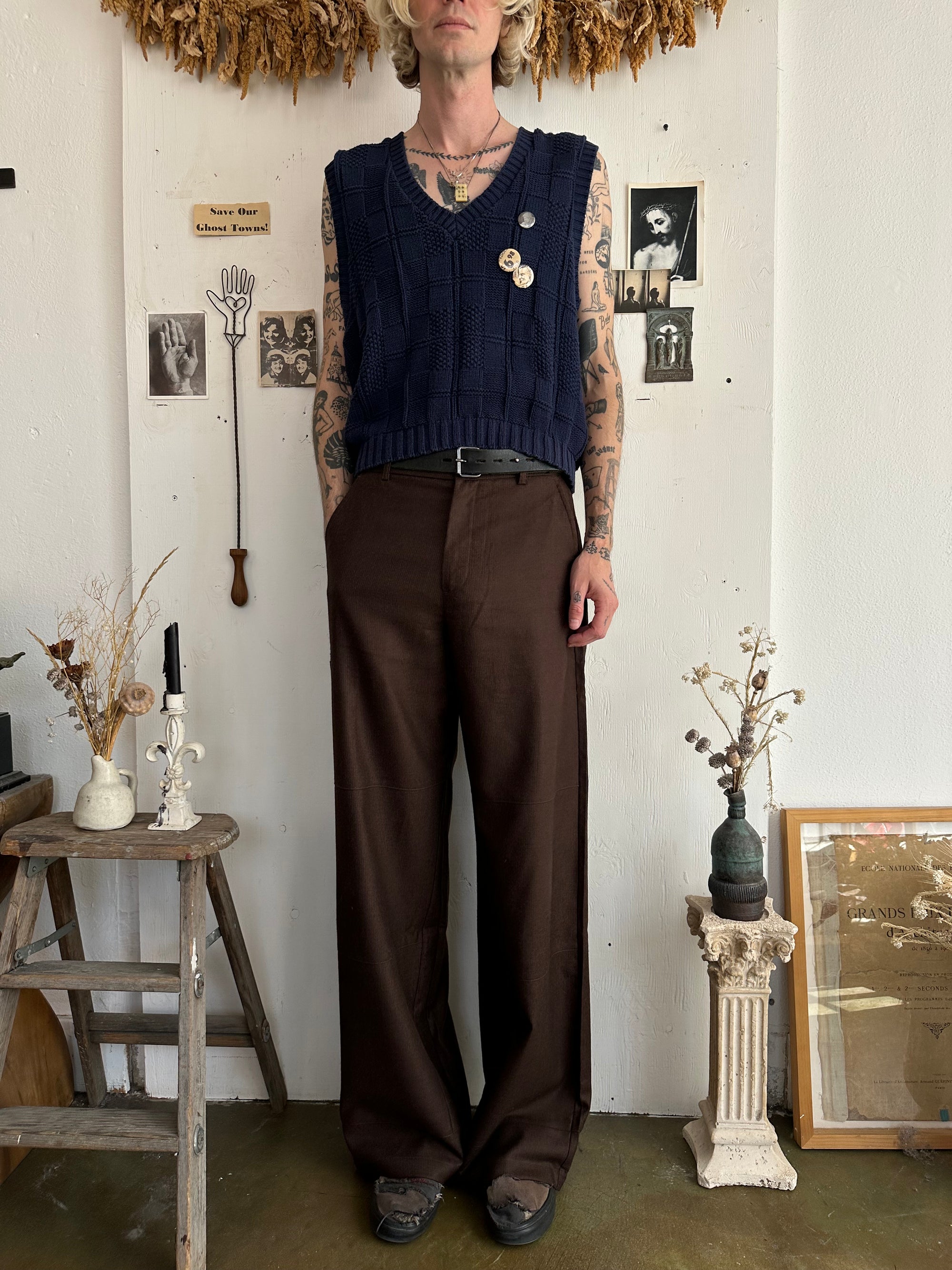1990s Sweater Vest W/ Pins