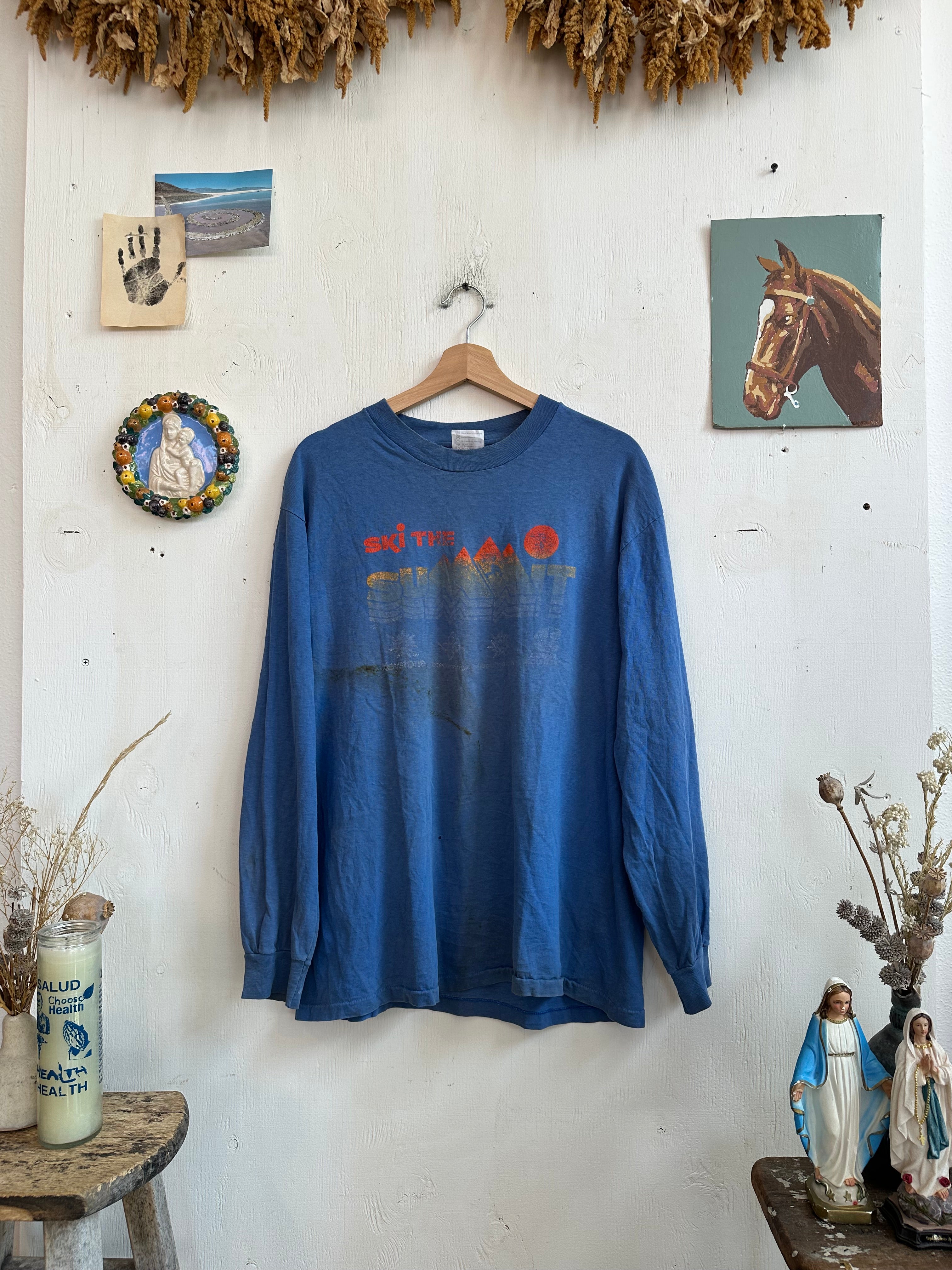 1980s Well Worn Ski the Summit Colorado Long Sleeve (L/XL)